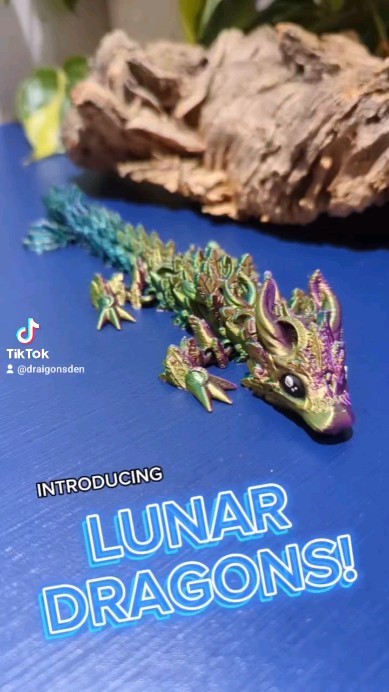 #Fidgettoys #Dragons #3dprinting #toys #neurodivergent #Autism #rainforest #Lunar #moon