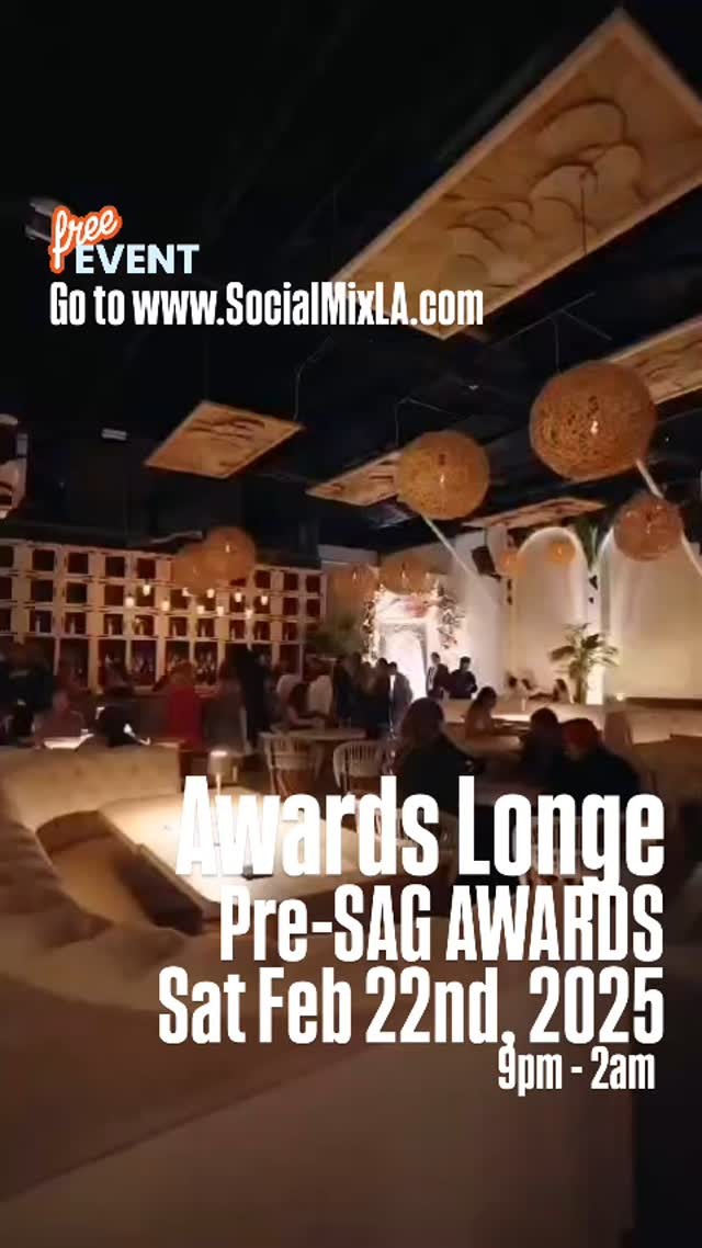 Sat, Feb 22nd, 2025 | THIS IS A RED CARPET EVENT NOT OPEN TO THE PUBLIC. IF YOU ARE A WRITER, ACTOR, PRODUCER OR DIRECTOR AND YOU WANT TO MEET THE RIGHT PEOPLE TO GET NOTICED THEN THIS IS THE PROFESSIONAL EVENT WHERE YOU HAVE TO BE | Visit www.SocialMixLA.com