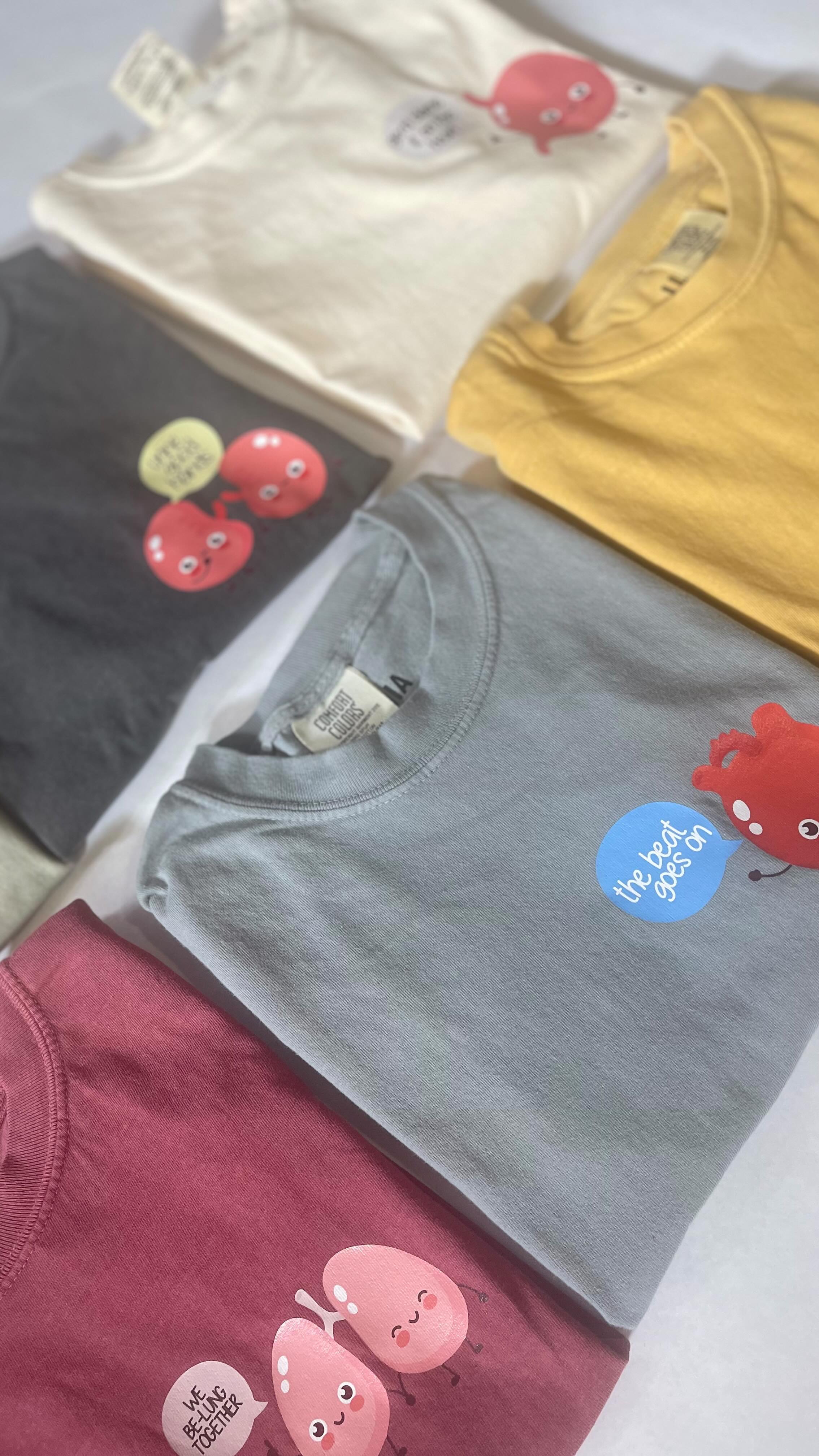 Our fun-themed organ t-shirts! Perfect for adding a little humor to your day!🫀🧠 #OrganTees #NurseLife #HealthcareHeroes #FunFashion #MedicalHumor #CustomTees