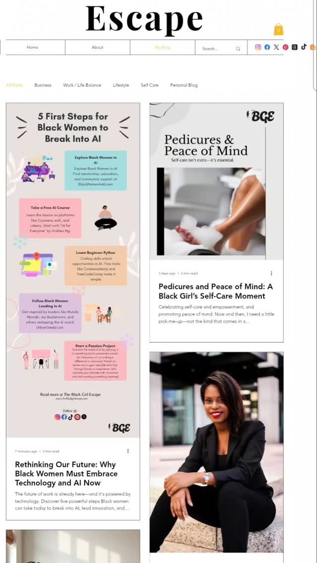 Black women are making waves in AI — and the world needs to know it. Check out our latest blog post celebrating their innovation, leadership, and power! #BlackWomenInAI #TheBlackGirlEscape #WomenInTech #BlackExcellence
Read More
www.theblackgirlescape.com