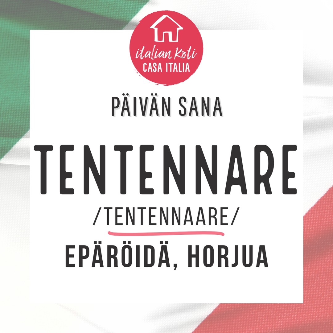 🤔 Sana: tentennare
Sanaluokka: verbi (1. konjugaatio)
⸻
✅ Merkitys suomeksi
1. Fyysisesti horjua, huojua, olla epävakaa
– Kuvataan jotain, joka on ankkuroitu tai kiinnitetty mutta silti liikkuu epävarmasti, heiluu tai horjuu.
→ “Il tavolo tentenna.”
→ “Pöytä horjuu.”
2. Epäröidä, olla epävarma, vitkastella päätöksessä tai toiminnassa
– Käytetään ihmisistä, kun he eivät osaa päättää tai jahkailevat.
→ “Tentenna prima di rispondere.”
→ “Hän epäröi ennen kuin vastaa.”
⸻
🧠 Etymologia
Sana tentennare tulee latinan verbistä tintinnare, joka tarkoittaa helistä, kilistä ja on onomatopoeettinen, eli matkii ääntä (esim. “tin-tin”).
→ Alkuperäinen merkitys liittyi ääneen, joka syntyy kun jokin heiluu tai tärisee paikallaan.
→ Tästä kehittyi merkitys, jossa jokin liikkuu tai horjuu mutta ei kaadu, ja lopulta myös kuvaannollinen merkitys epäröinnistä.
⸻
Yhteenveto: Tentennare kuvaa heilumista ilman että kaatuu, sekä epäröintiä ilman päätöstä. Sana on täsmällinen ja ilmaisee sen pienen mutta ratkaisevan liikkeen – niin fyysisen kuin henkisen. Sopii hyvin tilanteisiin, joissa joku “on jo melkein valmis mutta ei vielä ihan”. 😌
#italia #päivänsana #paroladelgiorno #tentennare #epäröidä #horjua