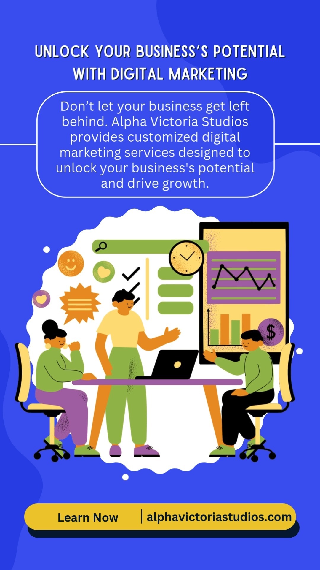Unlock Your Business’s Potential with Digital Marketing || Don’t let your business get left behind. Alpha Victoria Studios provides customized digital marketing services designed to unlock your business's potential and drive growth.
Visit :- https://www.alphavictoriastudios.com/
#DigitalMarketing #BusinessGrowth #MarketingSolutions #MarketingStrategy #AlphaVictoriaStudios #SEO #SocialMediaMarketing #ContentCreation #OnlinePresence #BusinessSuccess #GrowthHacking #MarketingAgency #BrandAwareness #MarketingExpert #LeadGeneration