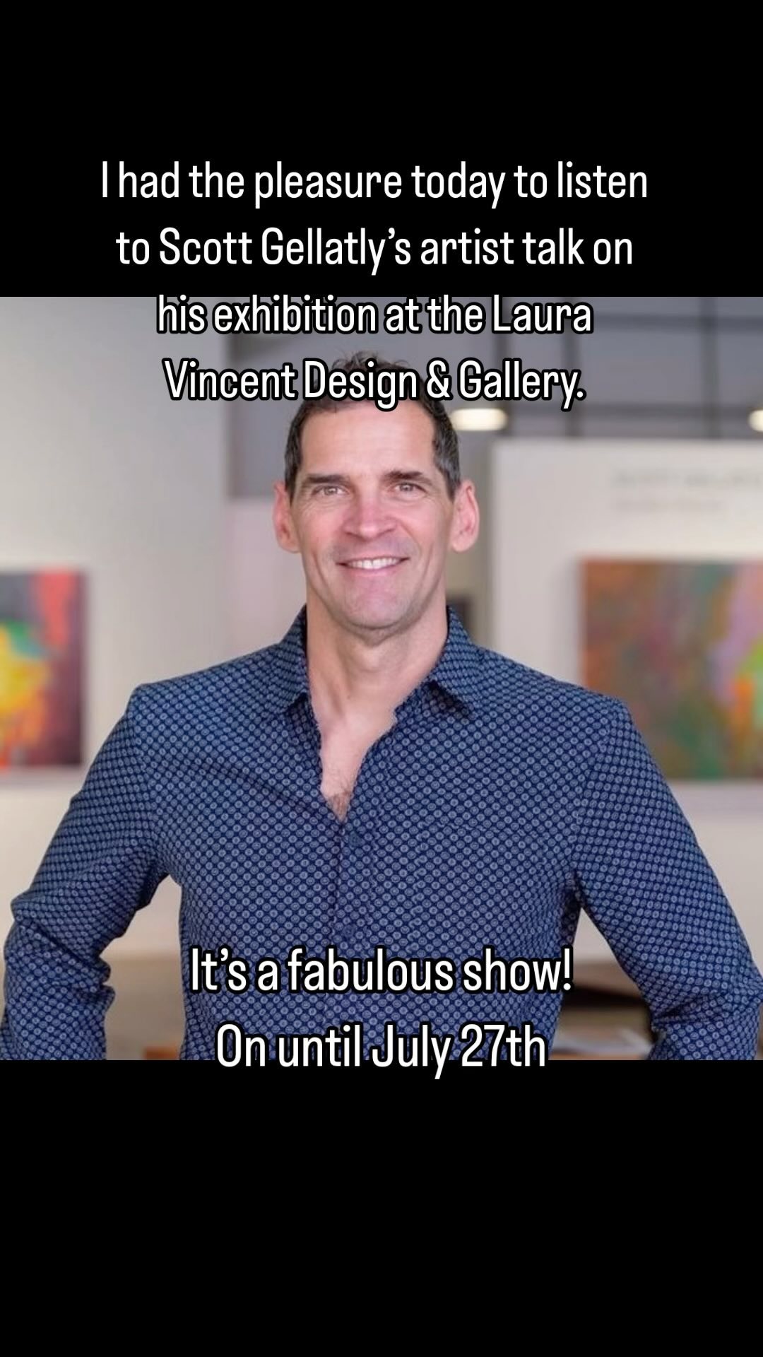 I recently had the pleasure of attending an artist talk by Scott Gellatly about his latest exhibition, "My Wetland," at the Laura Vincent Design & Gallery. It was my first time seeing Scott's artwork in person and visiting the gallery, and I was truly impressed by both! Scott and Laura were so nice! (This is just a partial sampling of his pieces.) The exhibition will be on display until July 27th.