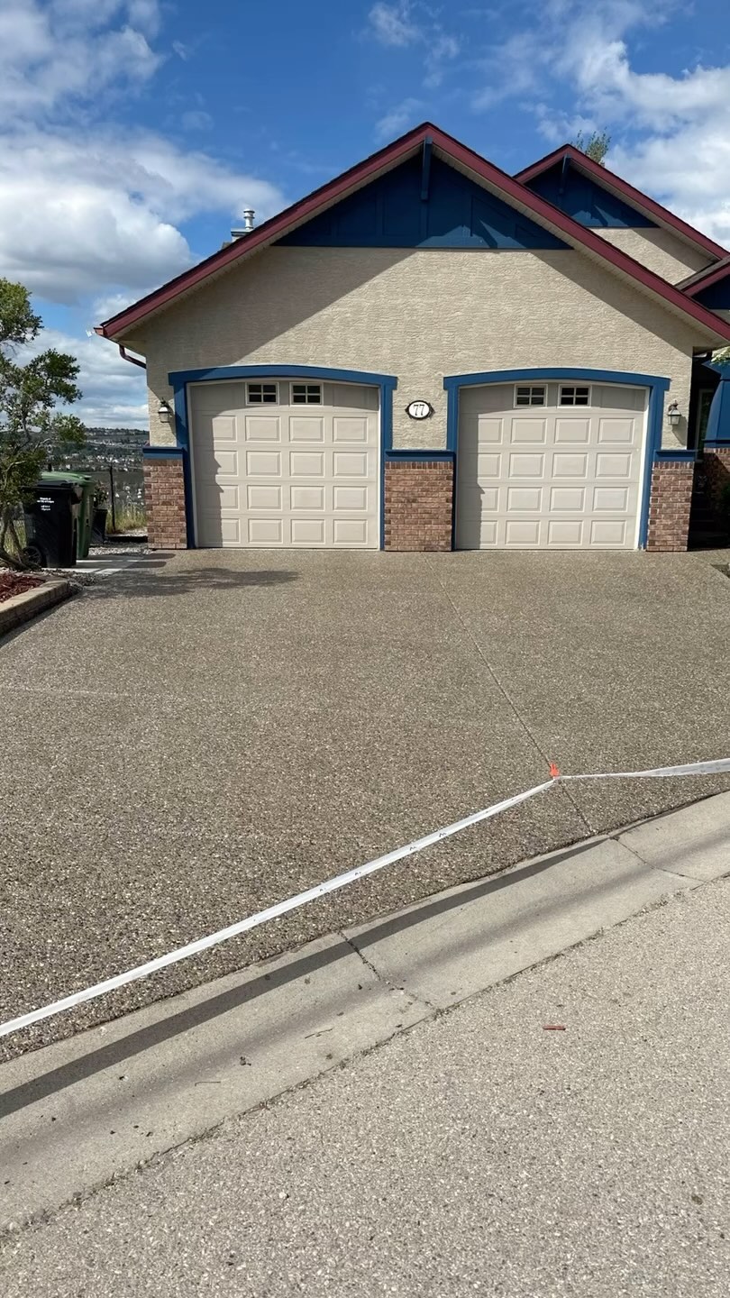 Extremely happy customer with their clean and sealed driveway! Love making homeowners happy! #yyc #yycconcrete #yycsupportlocal #yycsmallbusiness #yycdrivewaysealing #cgydrivewaysealing