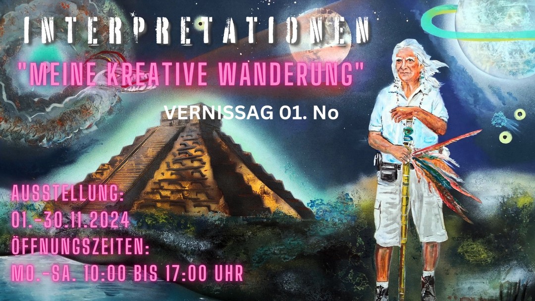 Am 1. November 2024 lädt der Blueprint.edition Galerieverlag zur nächsten Ausgabe der Reihe „INTERPRETATIONEN“ ein! 🎨
🖌️Dieses Mal präsentiert die Künstlerin Karin Metze ihre Werke im KulturSCHAUFENSTER, darunter das zentrale Bild „Meine kreative Wanderung“. Gemeinsam tauchen wir ab 17:00 Uhr in eine inspirierende Interpretation des Werks ein.
🖼️ Vernissage: 1. November, 17:00 Uhr
⏰ Öffnungszeiten: Mo-Sa, 10–17 Uhr
Seid dabei und erlebt Kunst hautnah!
Wir freuen uns auf euch! 💫