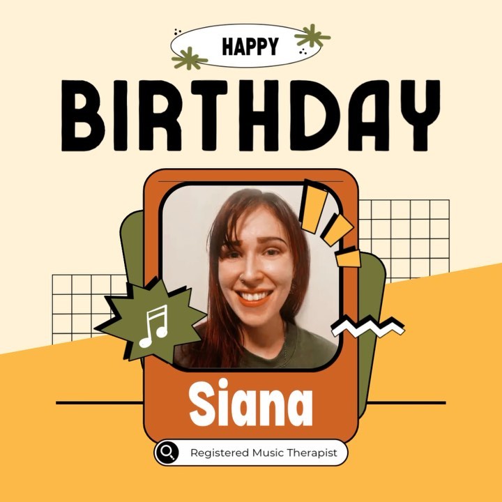 Happy birthday to one of our star music therapists - @sianakrave ! We are so grateful for the love and care you show to your participants and families, and the joy you bring to our team 🤗 Have a fantastic day 🎉