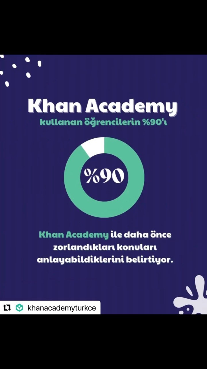 Dünyanın her köşesinde, 140 milyondan fazla kayıtlı öğrencimiz ve sınıflarında Khan Academy’dan faydalanan milyonlarca öğretmenimiz için sosyal fayda yaratabiliyor, eğitime değer katabiliyorsak ne mutlu bize…
#Repost @khanacademyturkce
・・・
🎉🎓 Khan Academy olarak herkese, her yerde, dünya standartlarında ve ücretsiz eğitim desteği sağlamayı amaçlıyoruz. 🎓🎉
💫Kar amacı gütmeden öğrenci ve öğretmenlere ücretsiz kaynak ve araçlar sunuyor; hem bireysel öğrenimi, hem de örgün eğitimi destekliyoruz.✨
📈 10 yılı aşkın süredir hedeflerimiz doğrultusunda ilerlediğimiz bu yolda, bağımsız kuruluşlar tarafından yapılan araştırma sonuçlarını sizlerle paylaşmaktan gurur duyuyoruz.
🥳🎉Mutluyuz, çünkü Khan Academy kullanan öğrenci ve öğretmenlerimiz memnuniyetle dolu!🥳 Sizin için hazırladığımız bu videoda, Khan Academy kullanıcıların geri bildirimlerini ve araştırma sonuçlarını görebilirsiniz. 🎊
💪🏻Sizler de bu aileye katılarak kendi potansiyelinizi keşfedin! 💪🏻
🔗 tr.khanacademy.org
◾ %100 ücretsiz
#khanacademy #khanacademytürkçe #khanacademytr #khanacademyturkce #khanacademytürkiye #khanakademi #eğitim #egitim #öğren #ogren #ders #onlineders #okul #dünyaokulu #ücretsizeğitim #konuanlatımı #dersvideosu #eğitimplatformu #kesfet #bilgi #instagram #onlineearning #elearning #sosyalfayda #hayatboyuöğrenme #herseyiogrenebilirsin #herşeyiöğrenebilirsin
Kaynak: Paylaşılan sonuçlar 2018 yılı ConStat Online Eğitim Anketi & 2020-2021 eğitim öğretim yılında 649 okulda 180.000 3-8. sınıf öğrencisi üzerinde yapılan saha araştırmasının sonuçlarını yansıtmaktadır.