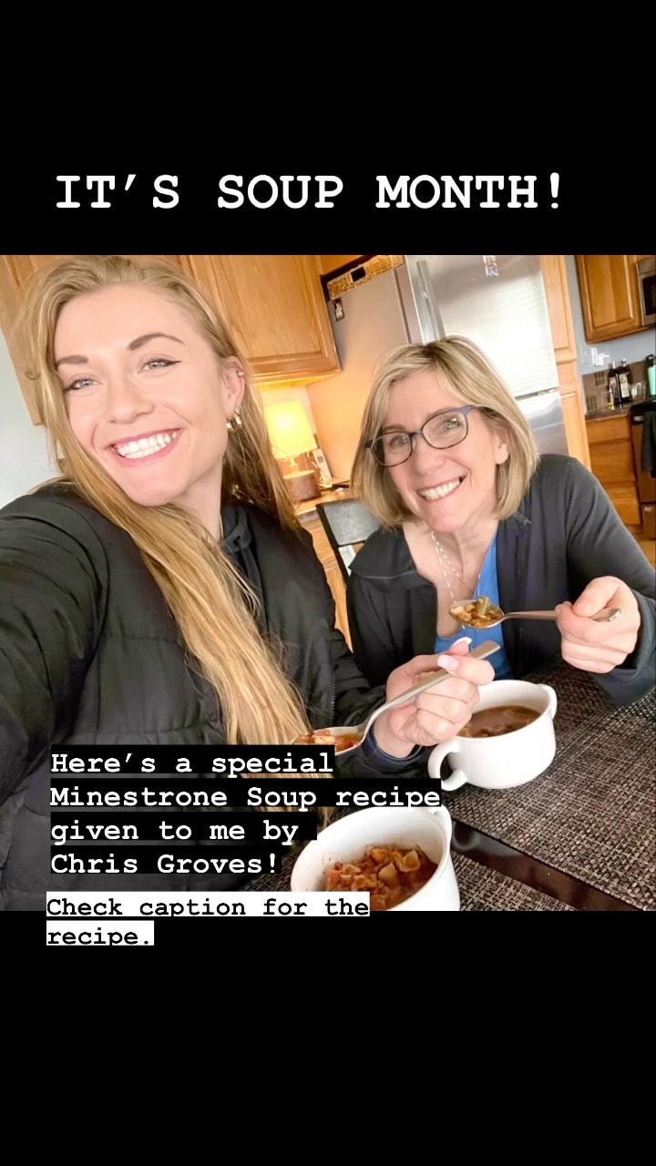 Dutch Oven, ©Annie Salness, 16”x 16”x 1.5”, mixed-media, framed, SOLD
This painting is part of my Kitchen Tools and Recipes series.
Just want to give a shoutout to our friend Chris Groves! He’s been our go-to contractor, helping us with home projects. It’s not easy living in a 70-year-old house, but Chris always has a smile on his face, and his reassuring and comforting presence makes everything better. Plus, did I mention he’s a phenomenal cook? I’m so grateful that he shared his mother’s minestrone recipe with me, and it will be a staple in our household. Thanks for all you do, Chris!
“A Christmas gift from my Mom, this Dutch Oven is something I fry in, bake bread, make soups, and much more. My Wife says this Minestrone recipe is her favorite food I make. Every time I look at it, I’m reminded of my Mom’s home cooking.”
-Chris Groves, Groves Construction
Here’s the recipe!
MINESTRONE
4 T olive oil
1.5 c onion diced
1/2 c celery sliced
1 c carrots peeled diced
2 zucchini quartered diced
4 tsp minced garlic
salt and pepper to taste
2 14 oz can diced tomatoes
8-9 c vegetable broth
1/2 c tomato paste
1/2 c Yellowtail Red Shiraz Wine
4 tsp Italian seasoning
2 15 oz can cannellini beans drained and rinsed
2 15 oz can kidney beans drained and rinsed
1 cup frozen cut green beans
1 1/2 cup small shell pasta
4 cups baby spinach leaves
4 T chopped parsley
Heat the olive oil over medium heat. Add the onion, celery, carrots, and zucchini.
Cook 5 min, Add the garlic and cook for 30 seconds. Season with salt and pepper to taste. Add tomatoes, vegetable broth, wine, tomato paste, and Italian seasoning. Bring to a simmer. Add the cannellini beans, kidney beans, green beans, and pasta to the pot. Simmer for 10-15 minutes or until pasta and vegetables are tender.
Add salt and pepper to taste. Stir in the spinach leaves until wilted. Sprinkle with parsley over the soup and serve. Enjoy!