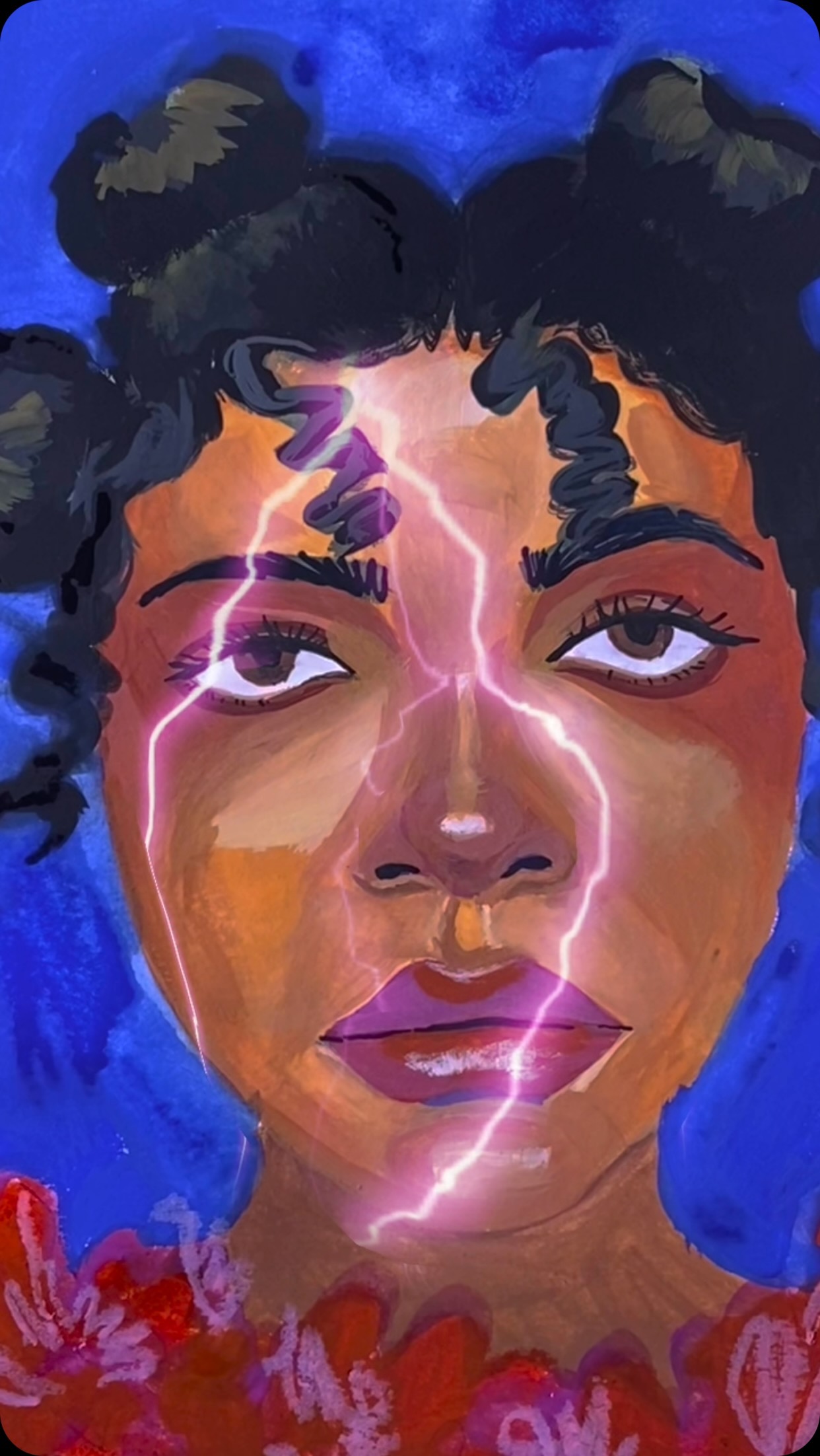 Just a little something new 😊 first time using these gouache paint 🫣 and you can tell lmao but I’ll eventually get the hang of it ✨ anyways…. How are y’all doing on this Wednesday morning 🤗