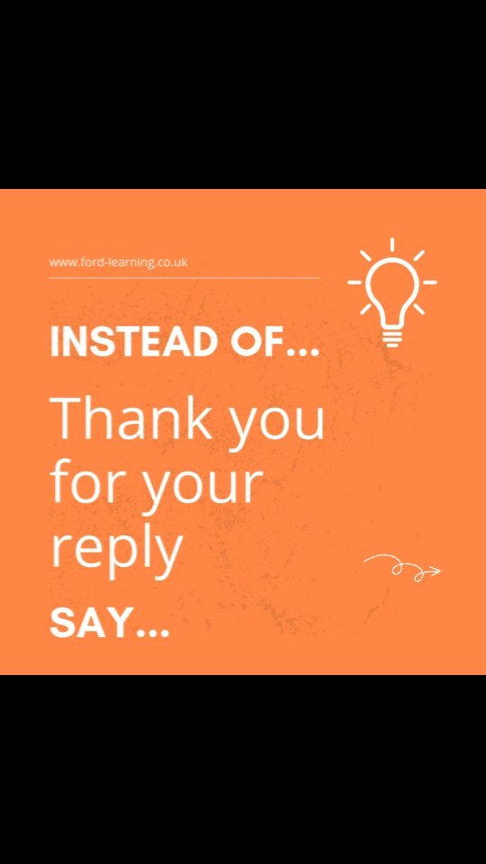 Ready to take your English to the next level? 🚀
Welcome to our new series of vocab tips, starting with "Instead of saying thank you for your reply, say...".
Upgrade your daily language and learn new ways to express yourself!
Say goodbye to safe common expressions and hello to a more dynamic vocabulary.
Stay tuned for more tips - small changes can make a big impact💡
#fordlearning #englishtips #nativespeaker #learnenglish #englishvocab #idioms #improveyourenglish