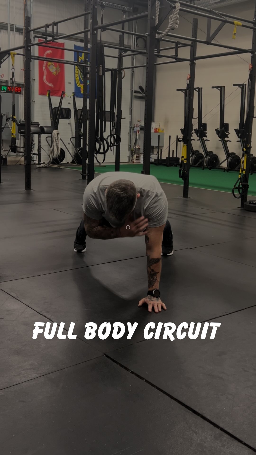 Here is a great Full Body Circuit Workout that involves very little equipment and hits everything with lots of core work blended in. Here’s what we did:
2 Rounds:
Walking Lunges x 20ea
Goblet Squat ISO Hold x :30
Glute Bridge Floor Press x 20
Push-up ISO Hold x :30
Plank Shoulder Taps x 20ea
Plank x :30
Staggered Stance RDL X 15ea
DB Bent Over Row x 20
Batwing x :30
I finished up with 30 minutes of steady state cardio on the Bike Erg.
#strength #fitness #metabolic #fullbody #conditioning #fitover50 #healthylifestyle #training #coaching