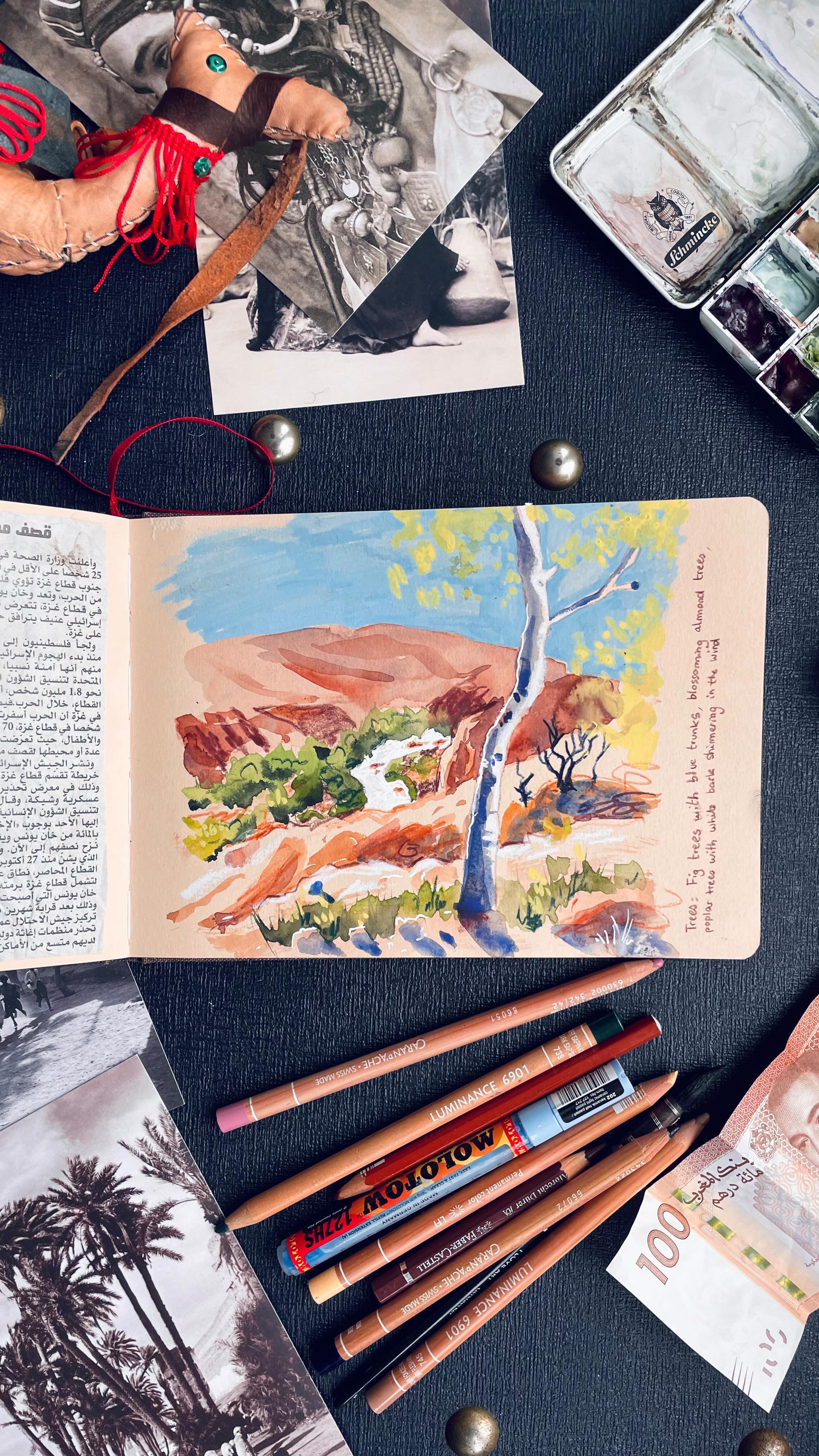 Quick flick through our short and sweet little adventure with @cla_mt 🫶 in the valley of Ounila, heading towards the Atlas mountain range.
I just loved those shades of ocre and terracotta against this perfect blue sky.
Trip organised by @evaneos
⛰️🇲🇦⛰️🇲🇦⛰️🇲🇦⛰️🇲🇦⛰️🇲🇦⛰️🇲🇦⛰️🇲🇦⛰️🇲🇦⛰️🇲🇦
#carnetdevoyage #sketchbook #travelsketch #travelsketchbook #travelsketching #drawingmorocco #carnetdecroquis #maroc #voyageraumaroc #ounilavalley #valleedounila #hikinginmorocco @rendezvousducarnetdevoyage