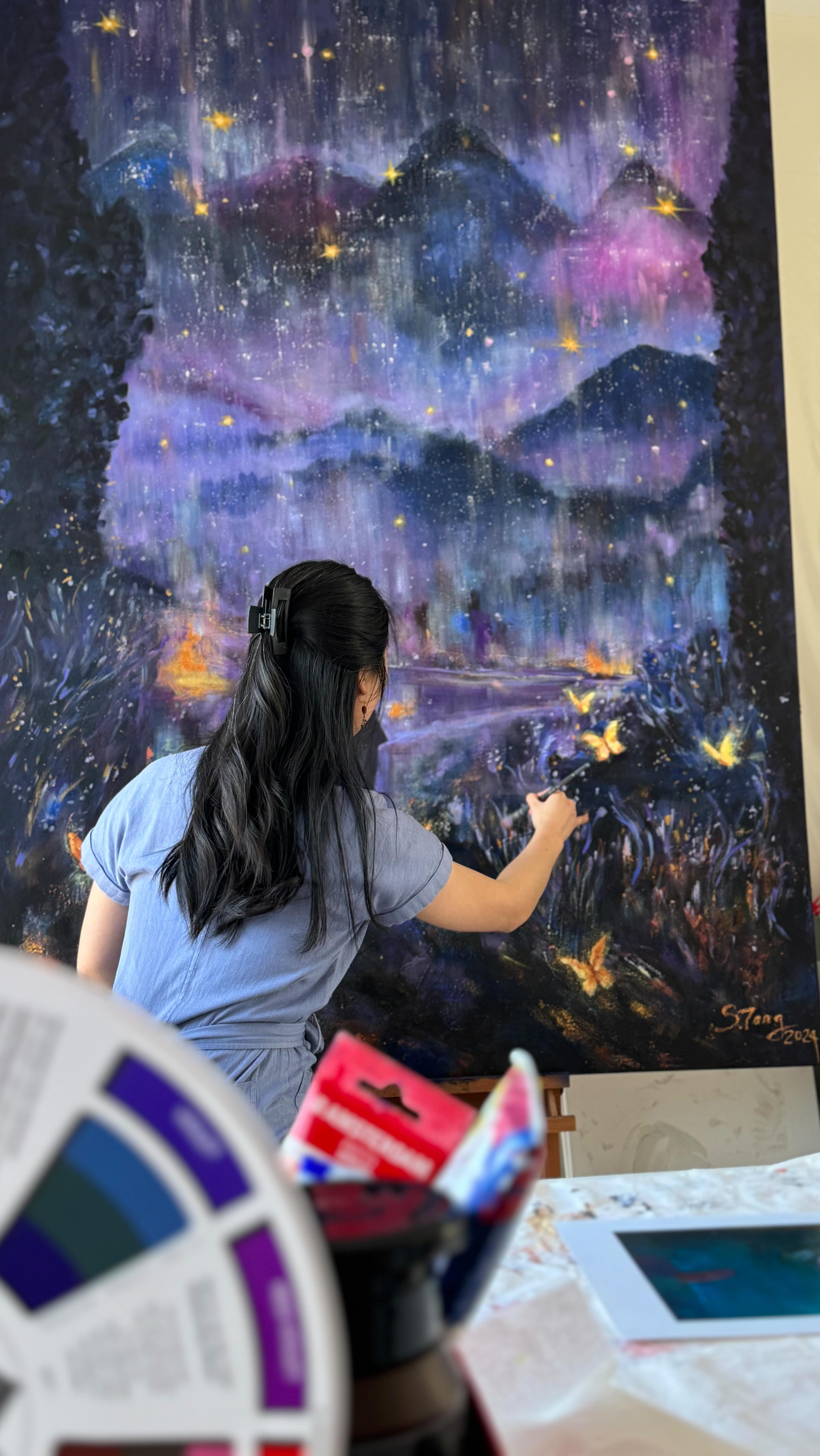 Little snippets of my latest commission piece.
My collector wanted whimsical and lots of magical✨and butterflies 🦋
#contemporaryart #whimsicalpainting #commissionpainting #inherstudio #artforyourhome