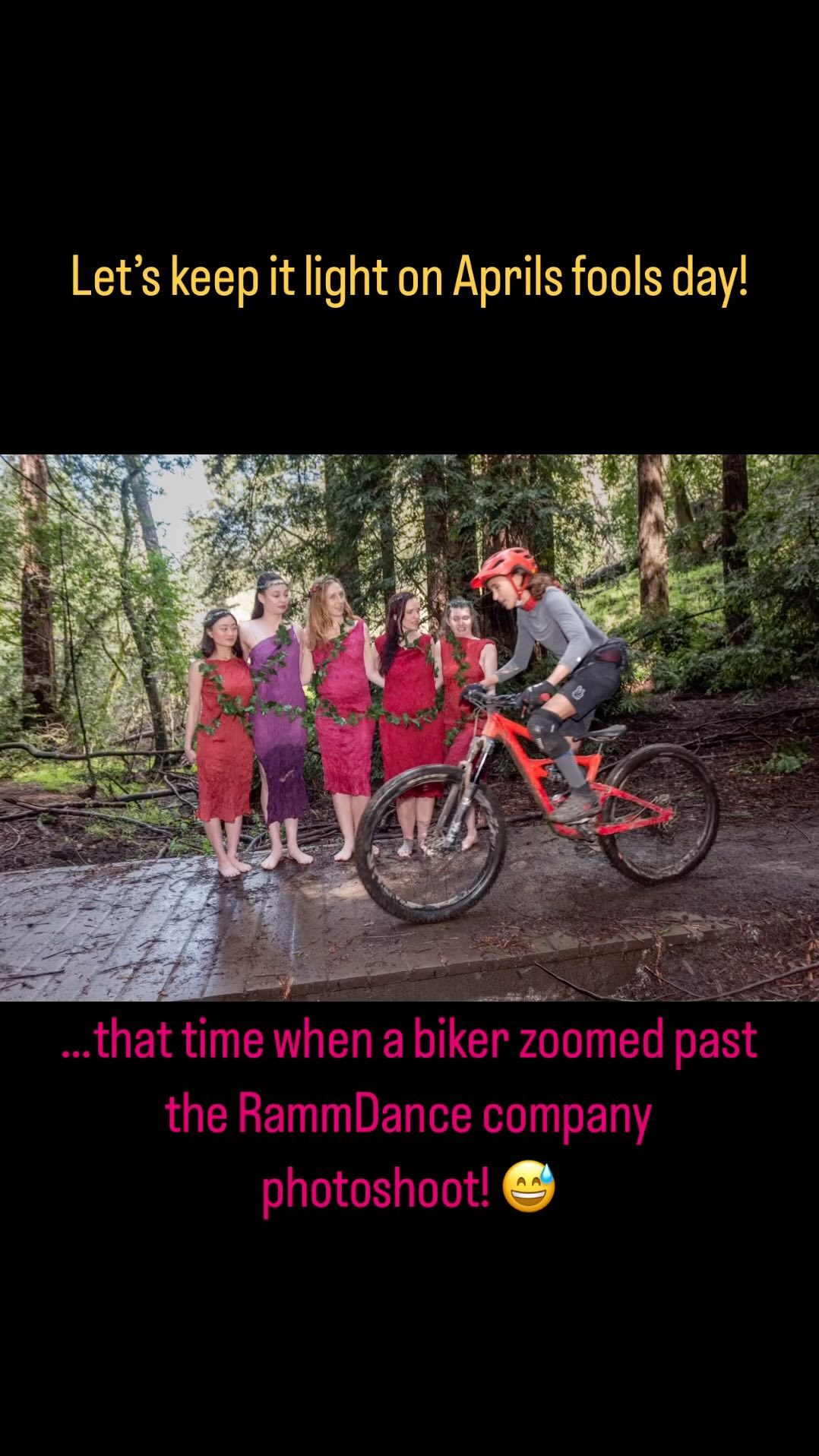 Let’s keep it light on April Fools’ Day!
…that time when a biker zoomed past our company photoshoot!😅
Photo credit @hadleygus_fineartphoto