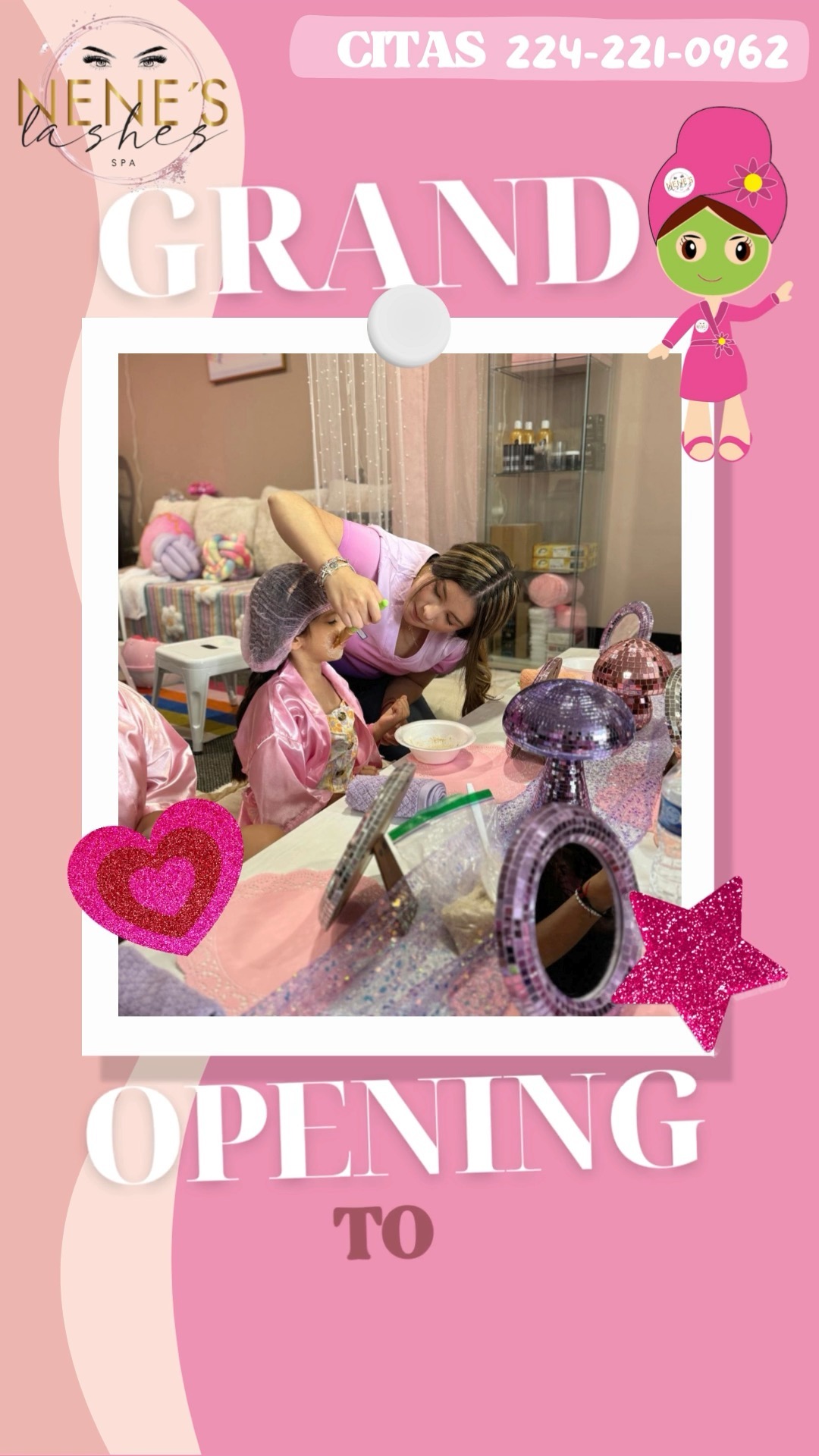 Abrimos nuestras puertas a nuestras pequeñas princesas. 🩷👸
✨Muchas gracias por todo su apoyo y confianza, pasamos momentos inolvidables con maquillaje, manicure, y actividades que todas disfrutamos. ✨
Recuerda que tu también puedes agendar tu cita al 📞224-221-0962
