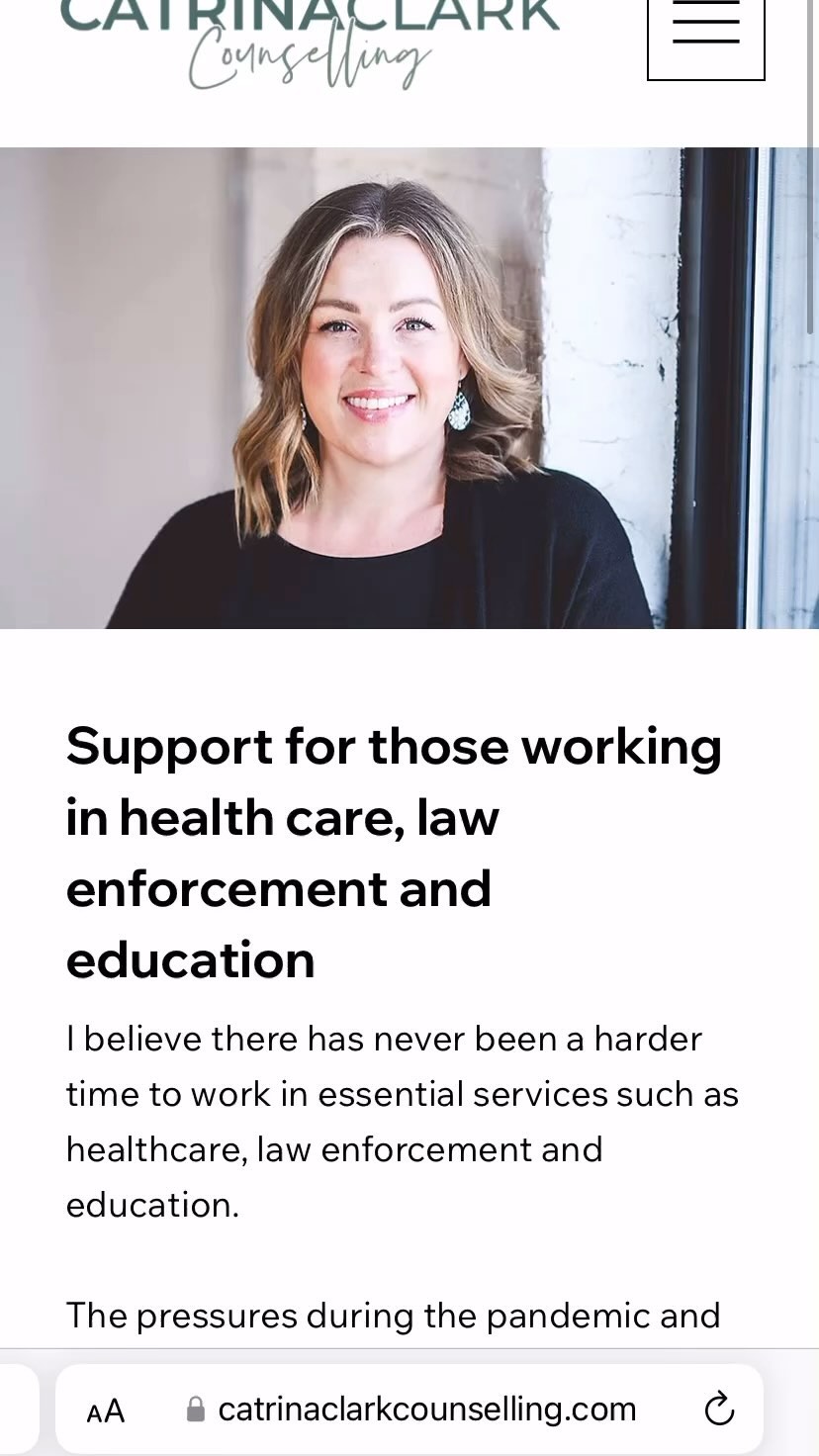 Exciting day over here! 🎉🎉🎉
My website is live and it’s starting to feel a little more official! All of the pieces are coming together and I couldn’t be more happy with the results.👌🏻
Check it out: catrinaclarkcounselling.com
#psychotherapy #cbt #traumarecovery #frontlineworkers #ptsd #healthcareworkers #ontariopolice #ontarioteacher #workplacestress #therapy #counseling #counselling #mentalhealth #mentalhealthrecovery