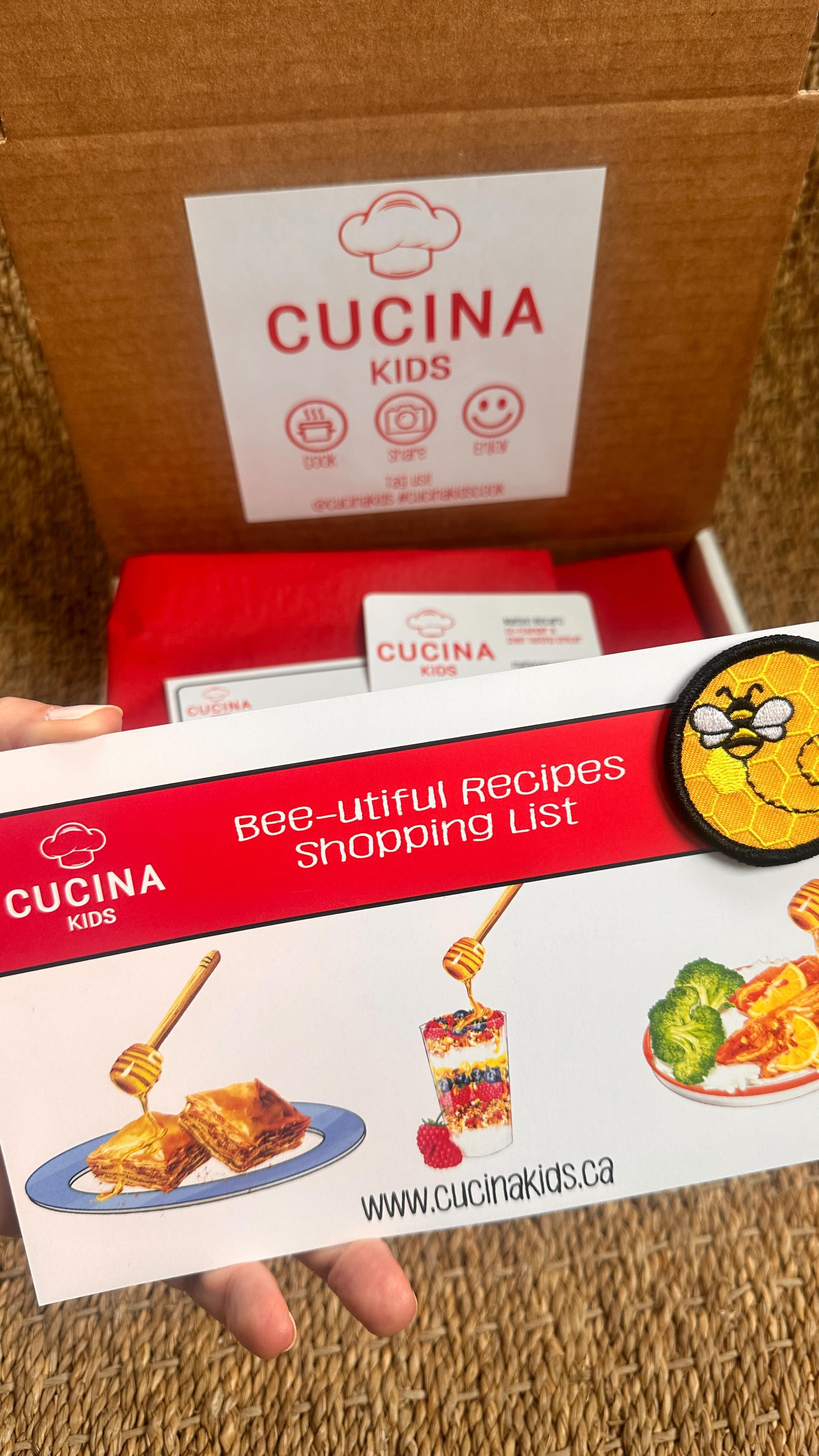 Spring 🌷 is in the air and it’s a bee-utiful time of year to test out some new recipes! Let’s get busy as 🐝🐝 in the kitchen with my Spring 🪻🌸💐 box. If you haven’t guessed it already, this season the theme is Bee-utiful Recipes!
These recipes all use the product that comes from 🐝. You guessed it, honey 🍯! This sweet stuff is tasty in sweet and savoury dishes.
The recipes that I picked for the Spring 🌷box are:
- Honey 🍯 Granola Parfait
- Sweet & Sticky Baklava
- Honey 🍯 Lemon 🍋 Chicken with Rice & Broccoli
I have also included a honey dipper to help you drizzle your honey - it did you know there is a technique for using this tool? I’ll show you how!
I couldn’t forget the honey. This sweet elixir is coming to you from @ontariohoneycreations. Their 50+ apiaries host 600+ hives that over 30 million honeybees call home.
I hope that you try my recipes 🧑🍳, share some pics with me 🤳🏽, and that you share your dishes with family and friends this season!
Chef 👨🍳 Matteo
#cucinakids #cucinakidscook #kidscancook #kidsinthekitchen #kidpreneurs #canadiankid #kidchef #canadiansubscriptionbox #kidssubscriptionbox #kidsrecipes #stemactivities #giftideasforkids #baklava #honey #honeyrecipes #instareels #foodreels #shoptoronto #shopetobicoke #bees #recipesofinstagram #savethebees