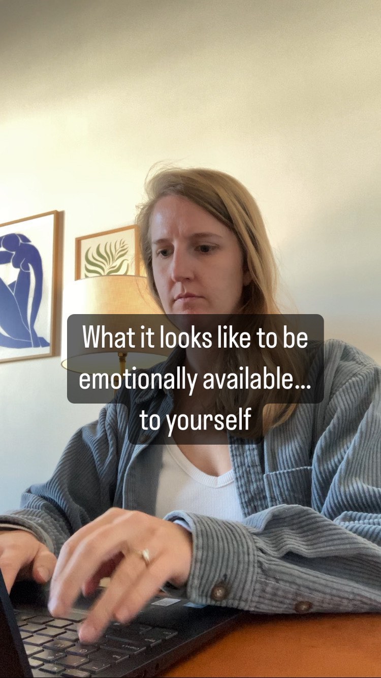 What it looks like to be emotionally available to yourself:
1️⃣ Identifying the feelings: putting words to them and/or locating where they are in your body.
2️⃣ Staying present with them: noticing them in your body and listening to what you’re saying to yourself in that moment without judgment or trying to make them go away.
3️⃣ Providing loving support: examples might be giving yourself a hug, jumping up and down to move the feeling through your body, repeating kind things to yourself like “it’s okay to feel this way. It’s okay to wish you weren’t having this feeling. It won’t last forever. I’m here with you.”
4️⃣ Moving to ask for or get what you need in that moment: understanding what the feeling is calling you to do and doing that. It might just be doing 1-3 and sitting in it, or it might be resting, asking for support, having a hard conversation, or reprioritizing your day.
Notice what comes up as you reflect on this. Maybe relating to yourself in this way feels out of reach, or maybe you are proud of the way you show up for yourself. Maybe you’re somewhere in-between.
No matter what, NO ONE does this all the time and it’s not always a linear process. It is a practice and a journey, not a destination. If this feels new for you, try it out and then share with someone how it went!
🌿🌿Are you wanting more support from a trained therapist on your healing journey? Head to @mimibachmantherapy and set up a free intro call to learn more. I am accepting new clients in Kansas City and offer telehealth to KS and MO residents.
#therapyinkc #kansascitytherapists #kccrossroads #mentalhealthkansascity #nojudgmentjustsupport #yourenotalone