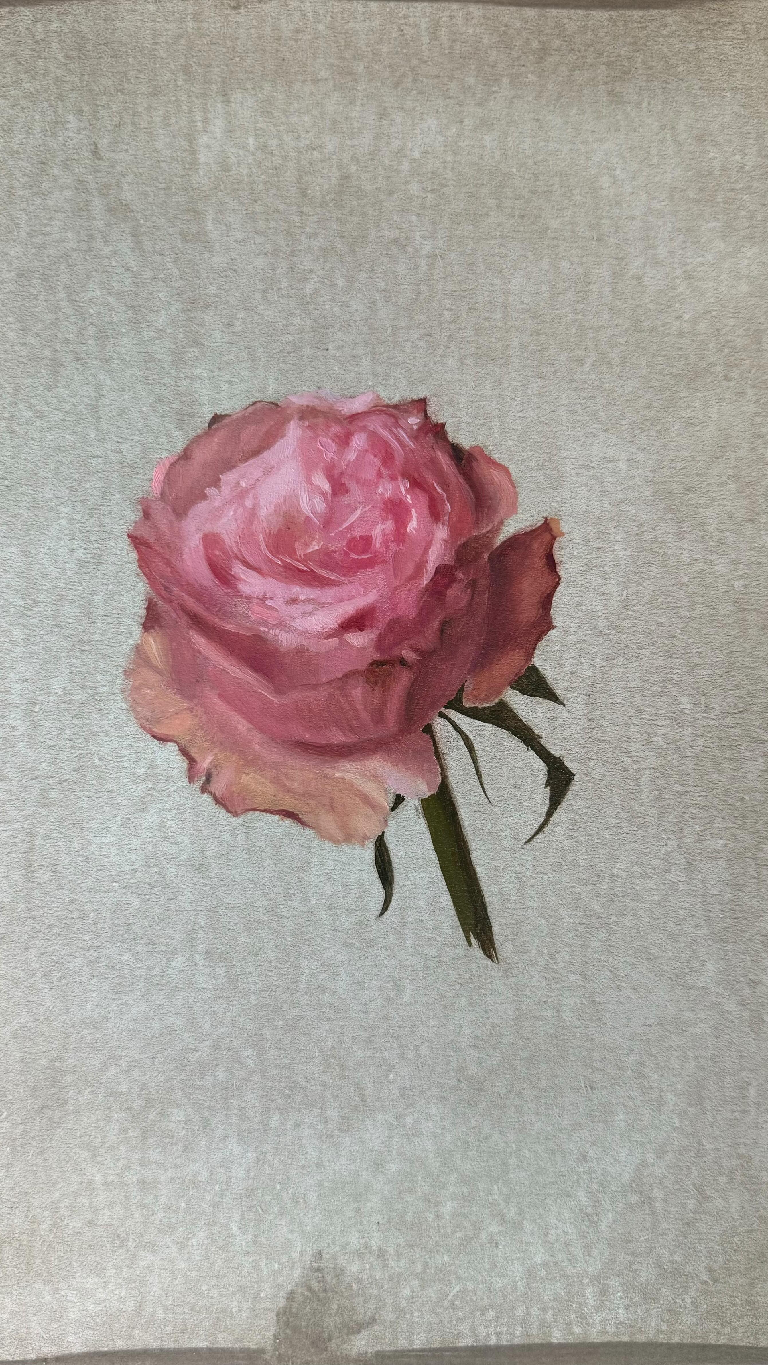 Another rose study for a 6 month floral painting class I’m taking from the amazing @carlorussoart. This rose was such a fantastic color, with little dark bits at the edges of the petals. Meanwhile, it has gotten warm and my own rose bushes have been flowering beautifully. Time to grab some of those as well.
#oilpainting #rosepainting #flowerstudy #peachroses #contemporaryart #trekellartsupplies #artpractice
