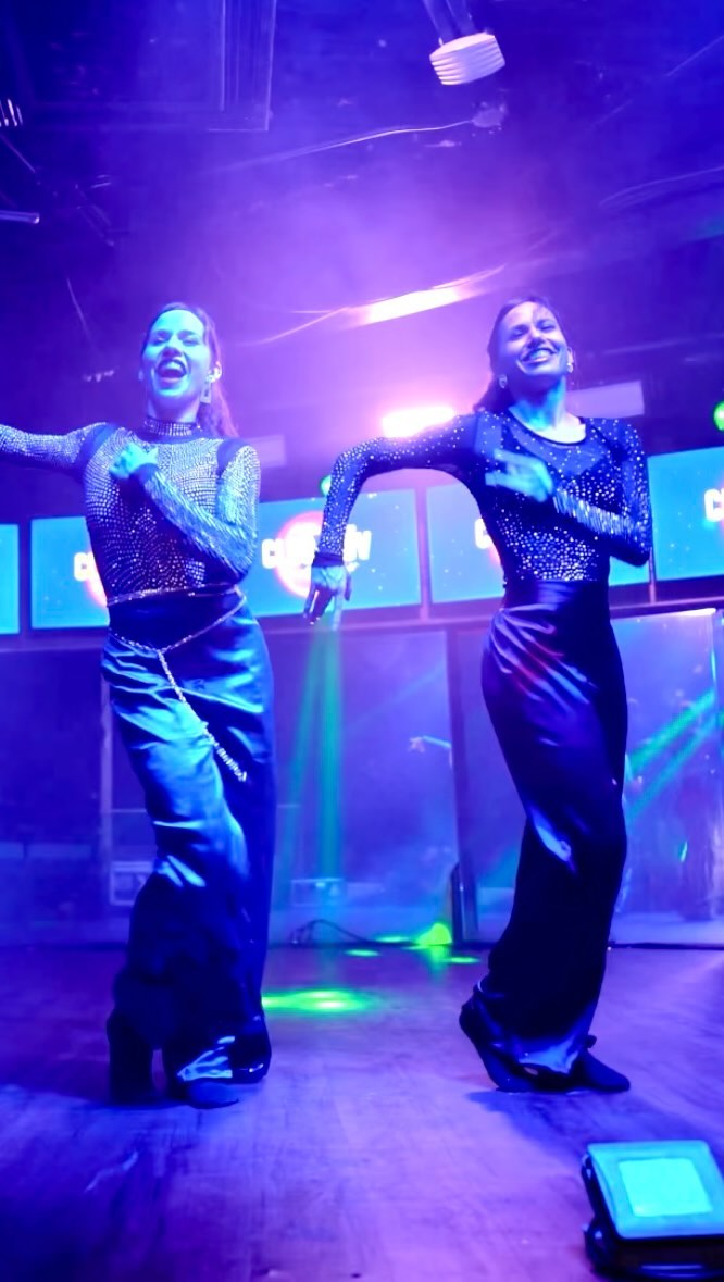 The long awaited MJ/Prince tribute performance up on our YouTube now. :’)
Veronica on left in blue, Allison on right in maroon.
This project came together in a whirlwind.
Ron was scouring the internet finding the coolest remixes & adlibs to edit together in the music, while I choreographed the dance up until the night before…
And then boom bam, it was showtime.
Thank God for twin telepathy in moments like this.
To our two favs in the entertainment game, Michael & Prince, this boogie is for y’all.
Shoutout to the snazziest & jazziest of them all, @j_swifft for putting this entire event together.
We love you.
Captured by the great @impakvisualz!