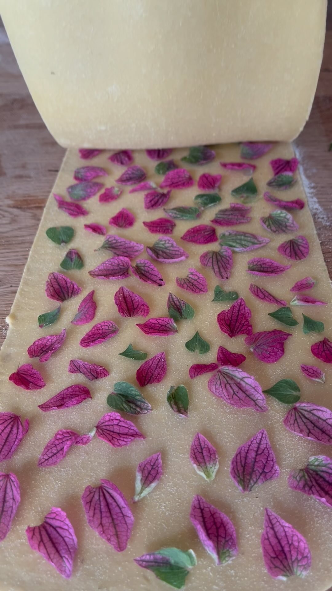 Sage blossom pasta ✨ was looking through my herb garden yesterday and my eye got caught on the beautifully blooming purple sage. Fast forward an hour to find myself laminated the tender leaves between two sheets of egg pasta dough.
•
•
•
•
•
#freshpasta #pastafresca #homemadepasta #pastalovers #foodie #eattheworld #foodforthesoul #goodmoodfood #pastalover #feedfeed #italiancooking #onmytable #girlswithgluten #chosepasta #foryoupage #explore #workshop #pastatools #italiantools #brasspastatools #madeinitaly
