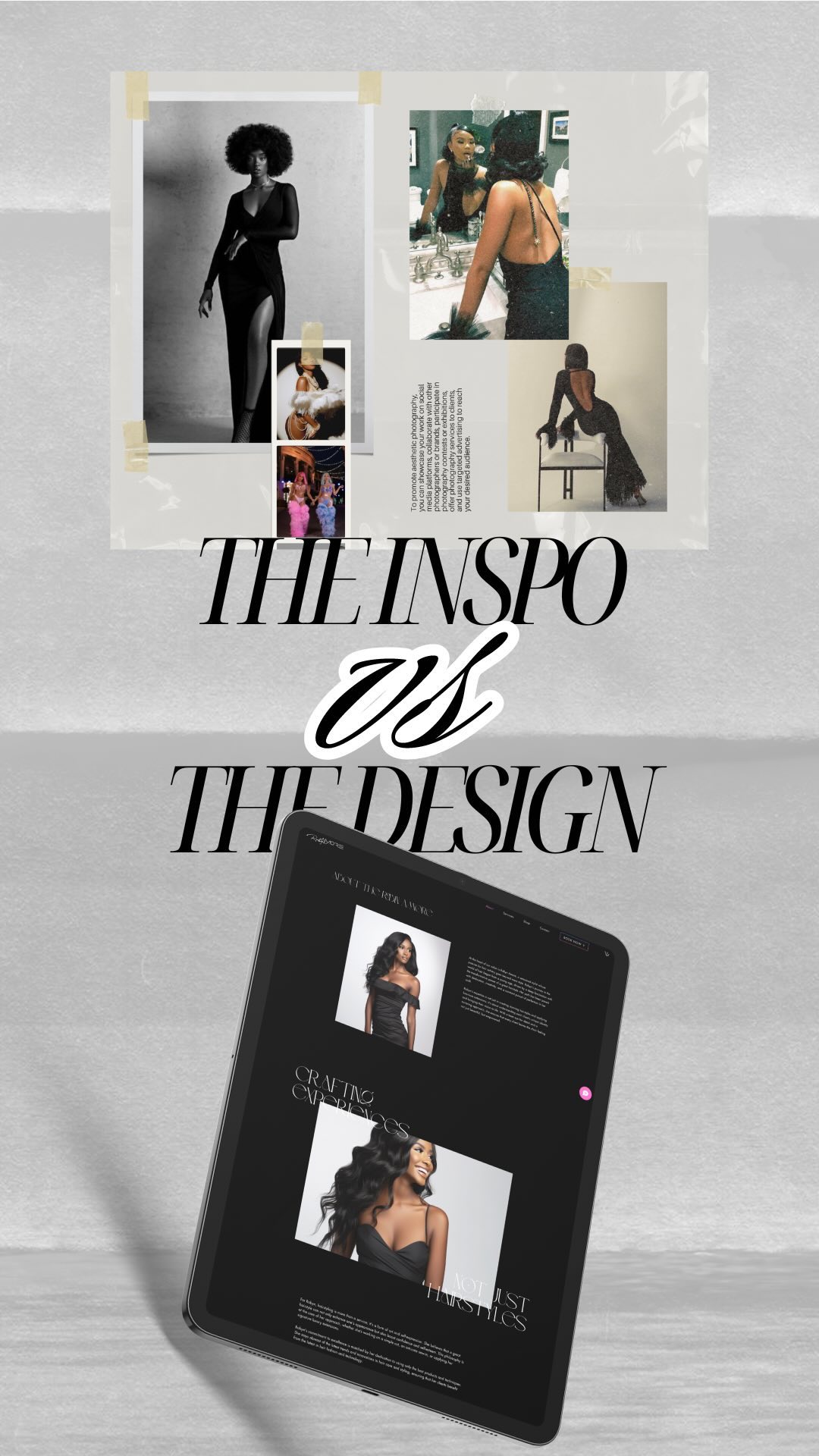 The Inspo vs The Design
Did I nail the vibe?
#itsmondaysmuse #findmydesign #brandidentity #websitedesign #wixwebsite #wixwebsitedesign
