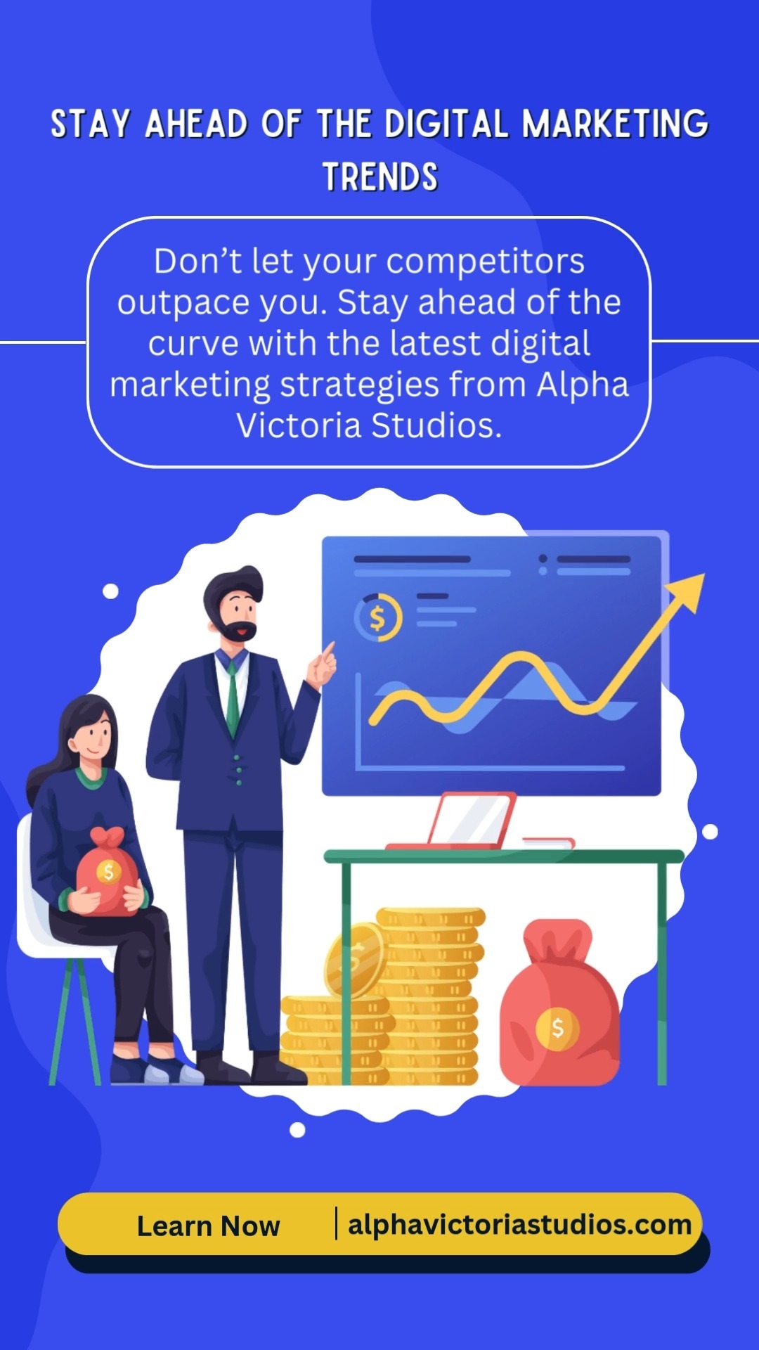 Stay Ahead of the Digital Marketing Trends! || Don’t let your competitors outpace you. Stay ahead of the curve with the latest digital marketing strategies from Alpha Victoria Studios.
Visit :- https://www.alphavictoriastudios.com/
#DigitalMarketingTrends #MarketingStrategy #SEO #SocialMediaMarketing #ContentCreation #GrowthStrategy #BusinessDevelopment #OnlineMarketing #AlphaVictoriaStudios #DigitalGrowth #MarketingTips #SEOExperts #ContentStrategy