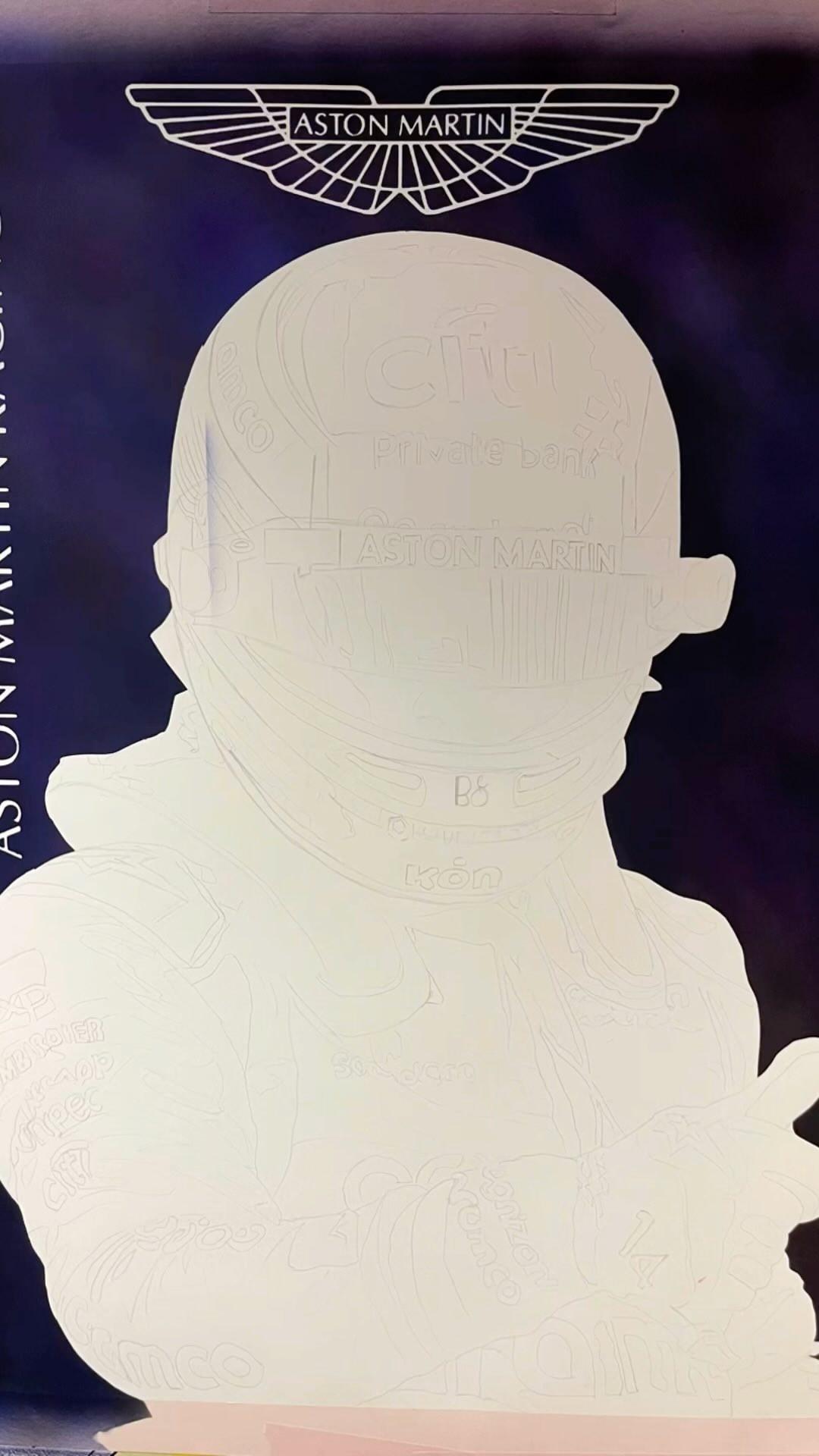 Love the colours in this one. Fernando Alonso 14 Sold. Who should do next?