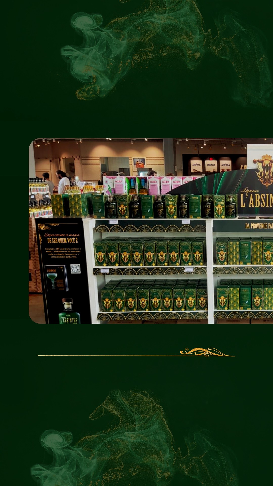 Imagine um ponto de venda que te convida a mergulhar no universo da marca… Que mostra mais do que uma gôndola de produtos, é um local que te transporta para conhecer o universo mágico da bebida.
Foi isso que criamos para a L'Absinthe: um PDV que proporciona uma experiência sensorial completa.
Vá até o Eataly e conheça em primeira mão a experiência que criamos.
Ficou com vontade de criar um PDV que encante seus clientes? Entre em contato conosco!
#Eólica #PDV #Design #ExperiênciaDeMarca #LAbsinthe #Inovação #Criatividade