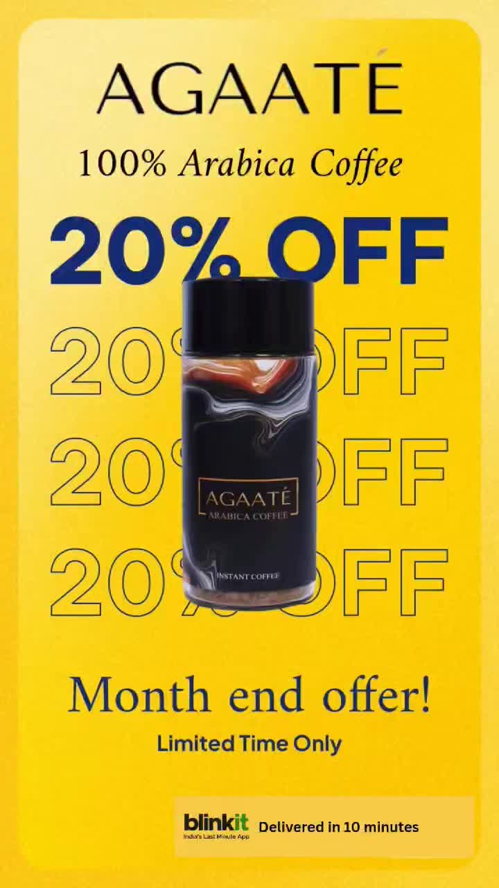 Get 20% off on 100% Pure Arabica Instant coffee. Perfect way to start your day. Great taste, Zero wait!
#agaatecoffee #bestmorningcoffee #coffeetime #coffeelover #coffeeaddict #coffeebreak #instantcoffee #InstantCoffeeMix #instantcoffeerecipe #CoffeeLove #travelblogger #foodbloggers #coffeephotography #coffeelovers #coffeelife #coffee #coffeeislife
