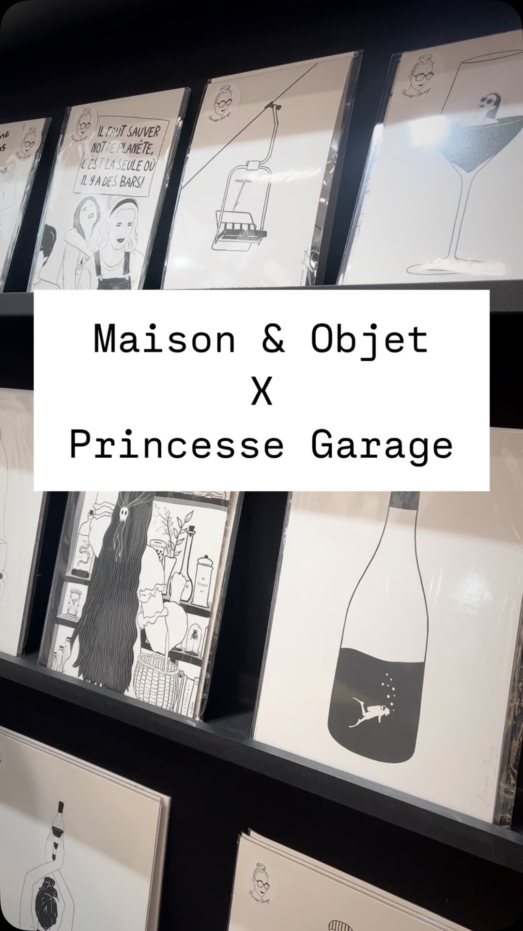 La team Princesse Garage en pleine action ##princessegarage #maisonetobjet #paris #stand #expo #btob #affiche #deco #decoration #illustration #winelover #nouvellecollection #dessin #davidlynch #twinpeaks #laurapalmer #lynch #delire #lol #movies #ripdavidlynch #hommage #findejournee