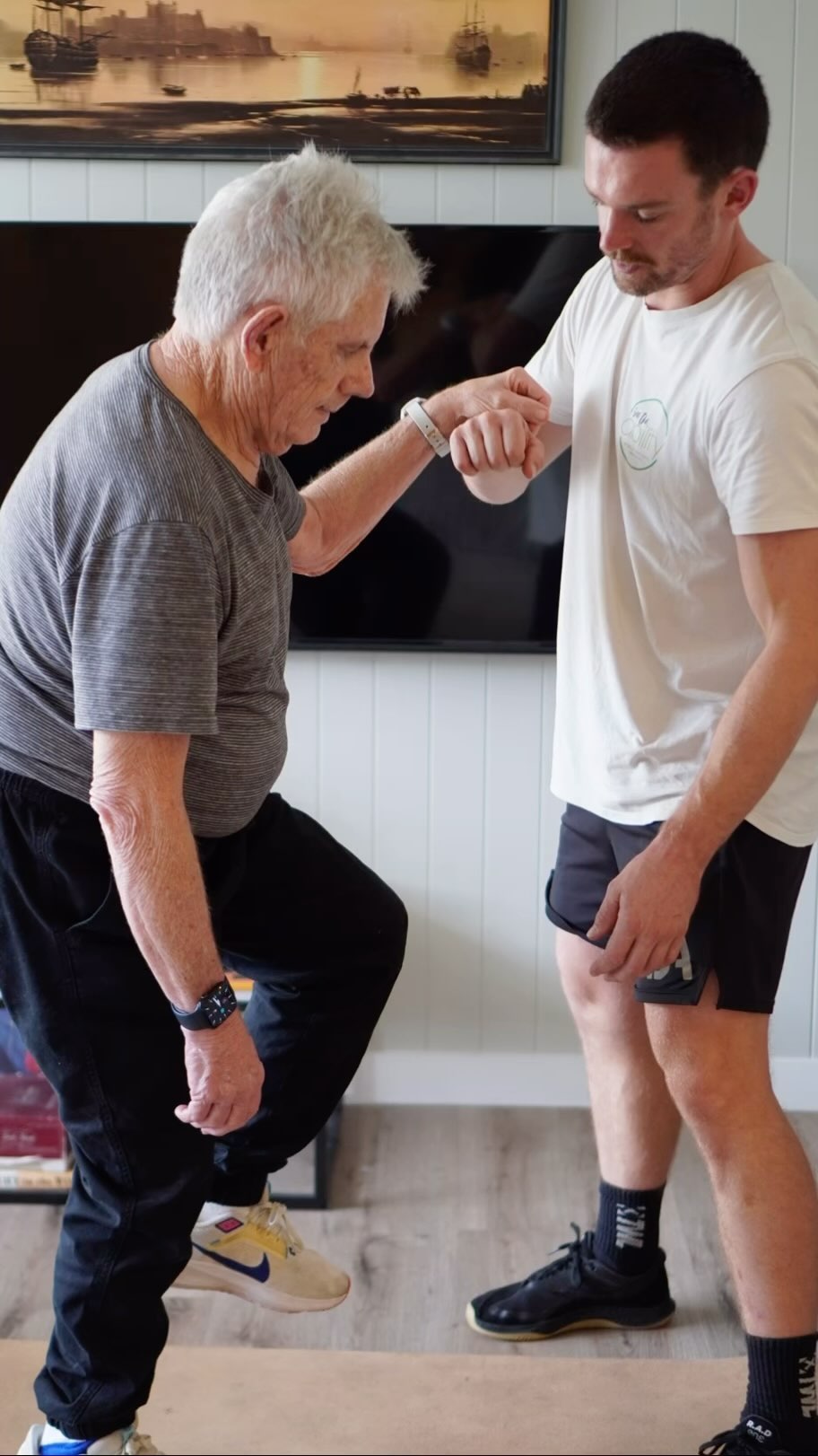 Balance, and particularly the ability the catch yourself when off-balance, is one of those skills that becomes glaringly important as you get older.
Keep the skills sharp for your entire life, so it’s not something you have to build from the ground up when you’re older.
Mick does a great job of getting himself up off the floor, standing on one leg and controlling his body through space. This makes sure he’s in (his own) good hands for the future.
#SeeTheAbility