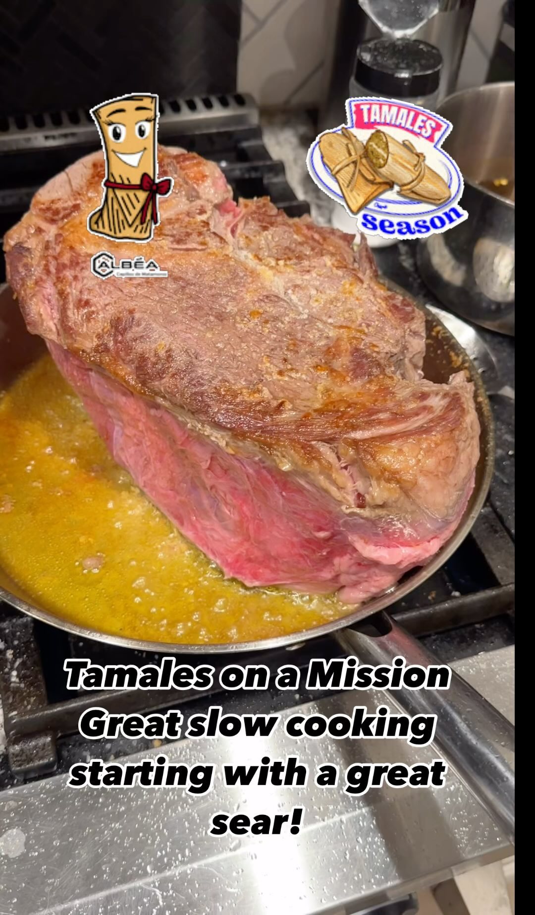 Slow cooking another 18lbs of beef tonight! Good sear on the meat and into the crock pots with the awesome red sauce will cook and marinate for the next 10 hrs. @tamales_on_a_mission #tamalesonamission #collinsfamiliatamales #homecooking #tamales #jesusisthereason #gointoalltheworld