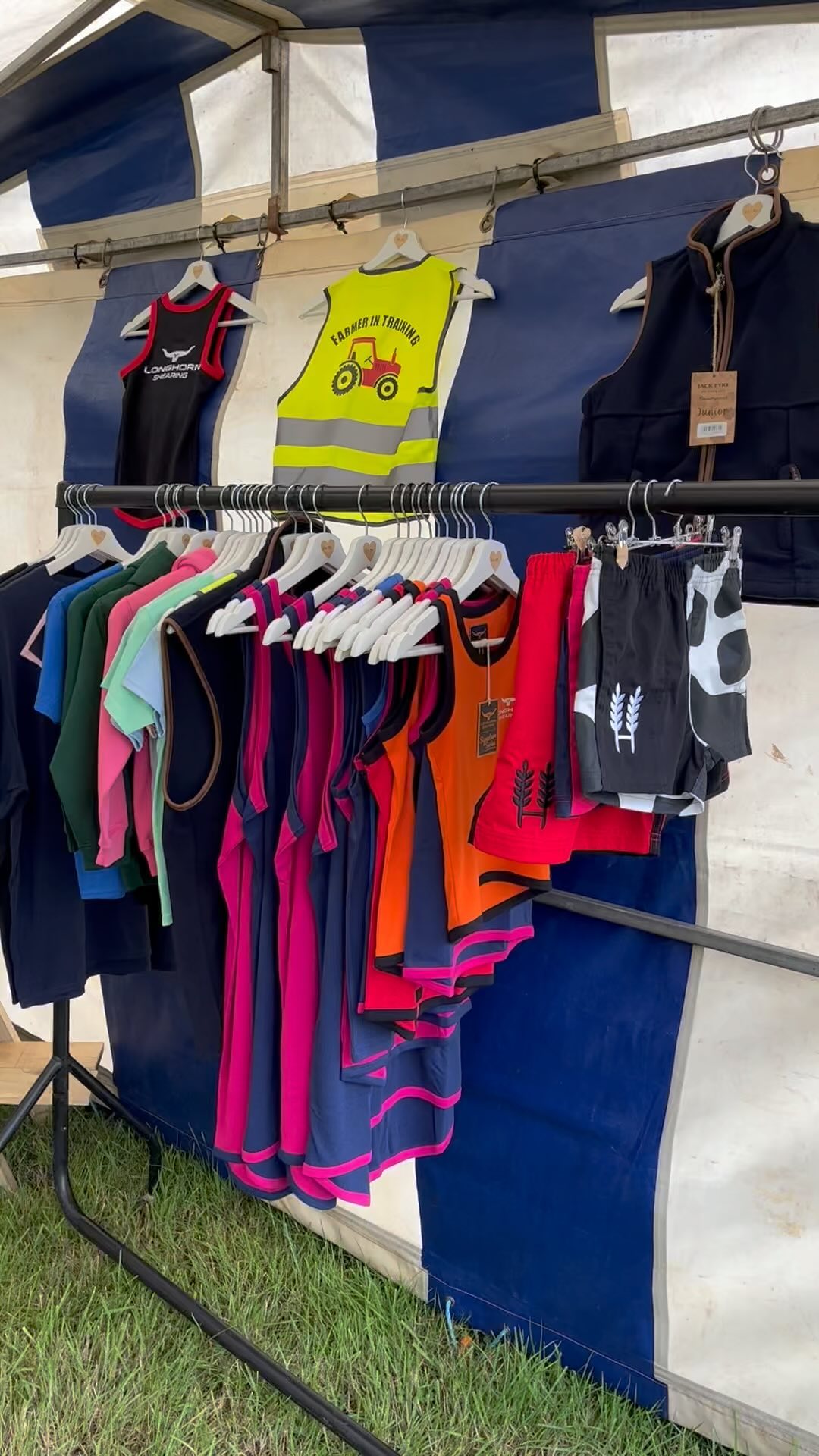 All set up and ready @totnesshow ⭐️ pop in and enter our competition to win a work wear bundle ⭐️ find us down near the bouncy castles ☺️