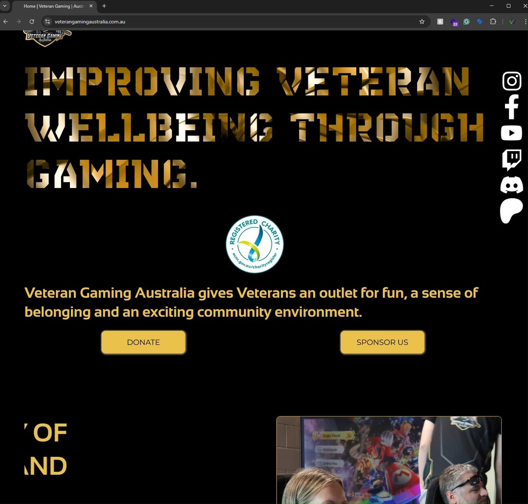 We are so excited to be publishing another Veteran-owned and run charity! Veteran Gaming Australia gives Veterans an outlet for fun, a sense of belonging and an exciting community environment.
Check it out!!
https://www.veterangamingaustralia.com.au/
@veterangamingaustralia #veterancharityevents #veterancharity #VeteranCharity #websitegoals #WebsiteGoals