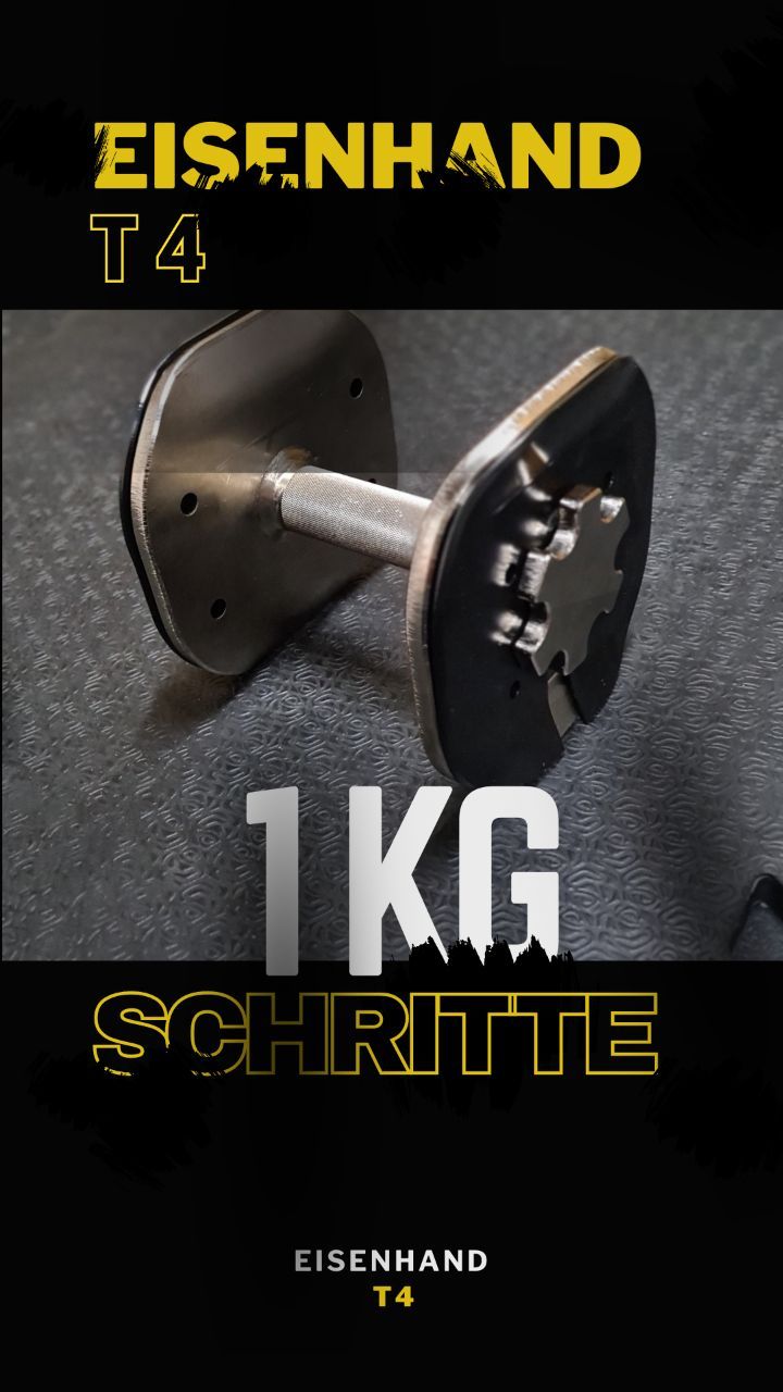 Die Eisenhand T4 ist extrem anpassungsfähig von 5 bis 80kg aber das Beste ist, du kannst sie in 1kg Schritten erhöhen. Durch die feine Gewichtsabstufung kannst du dein nächstes Level einfacher erreichen. Weil wir wissen, dass alle einmal klein angefangen haben, und seien sie jetzt noch so stark.
#kurzhantel #bodybuilding #powerlifting
#Training #homegym #kompakthantel #krafttraining #kurzhanteltraining #fitwerden #trainingzuhause #Hanteln