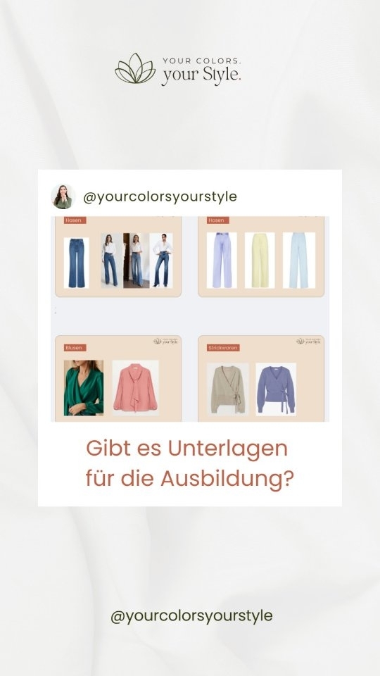 Du bekommst viele Unterlagen bei meiner Ausbildung, die du direkt bei deinen Kundinnen benutzen kannst ✨
Was bekommst du:
📂 Über 60 Seiten Kundinnen-Dossiers mit:
👗 Empfehlungen zu Kleidung, Schuhen & Accessoires
💄 Makeup-Tipps
✂️ Vorschläge für passende Haarschnitte
Und das Beste? Es ist alles in Canva!
Du musst nur noch dein Logo einfügen – und schon hast du professionell gestaltete Unterlagen, bereit für deine Kundinnen. 🙌
🚀 Starte deine Karriere als Stilberaterin – ich unterstütze dich auf deinem Weg!
Klicke auf den Link in meiner Bio und erfahre mehr über meine Ausbildung und Weiterbildung zur Stilberaterung angelehnt an das Kibbe Body Type System, die Somatotypen bei Sheldon und die Sieben Styles bei Alyce Parson zu erfahren 🚀
#stilberaterinwerden #stilberatung #kibbebodytype #ausbildungzurstilberatung #personalstylist