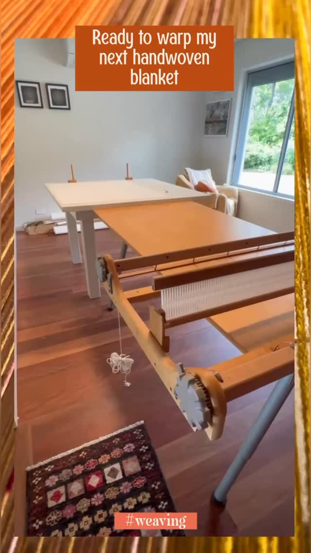 My beautiful studio space. Ready to warp a new #handwovenblanket . I #weave my stories from my experiences into each one.