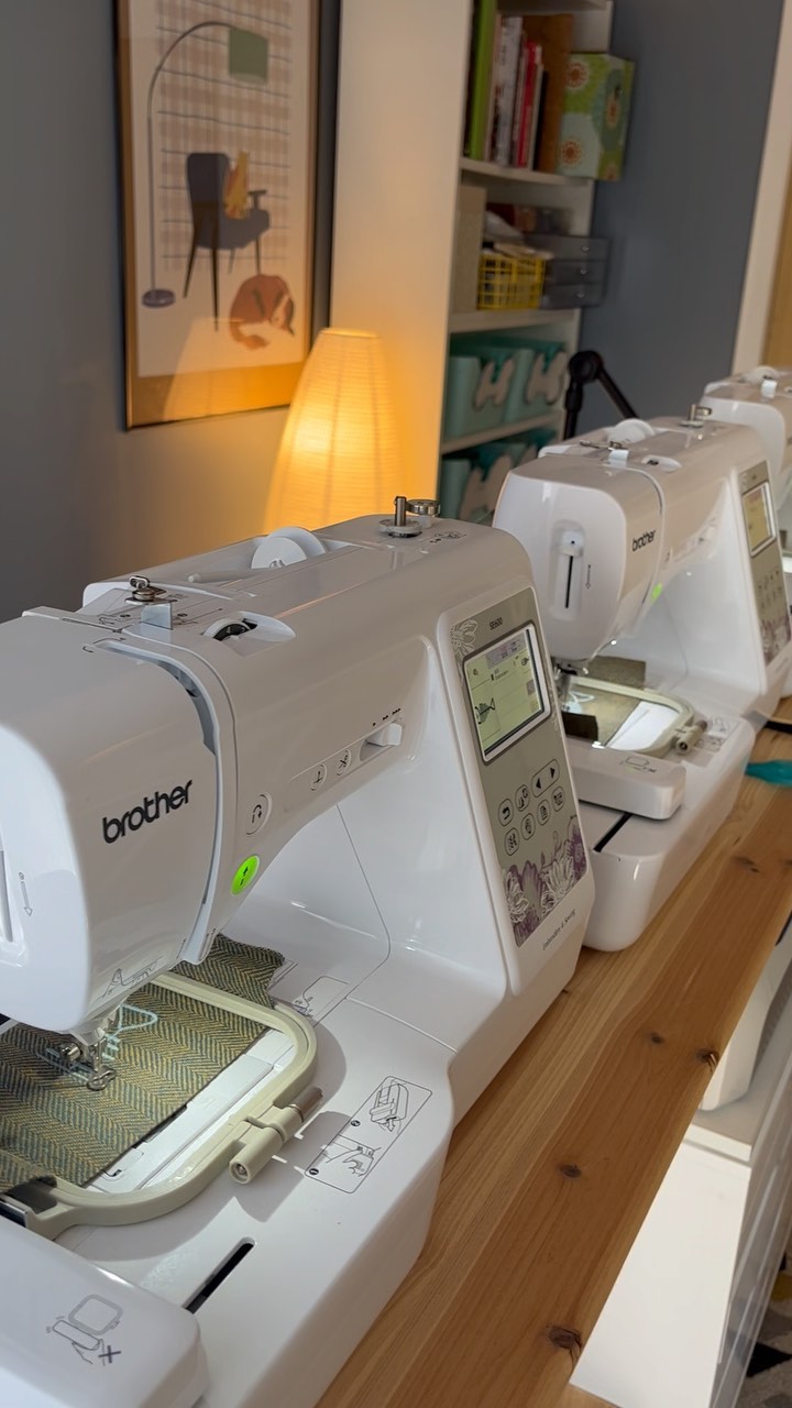 Embroidering fishie catnip toys in the studio today!