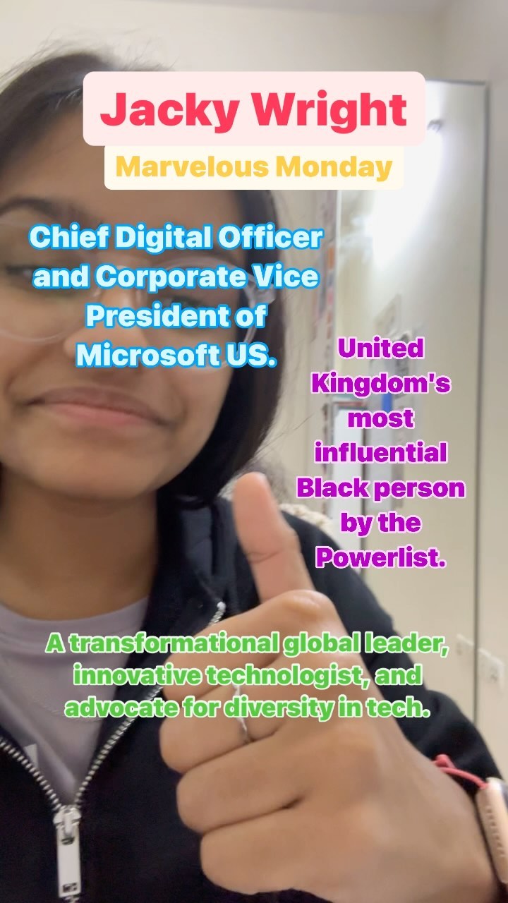 Marvelous Monday!!!
Today is about the amazing Jacky Wright!! Check out the reel to learn more!
#girlsdocode #jackywright #womeninstem #womenintech #marvelousmonday