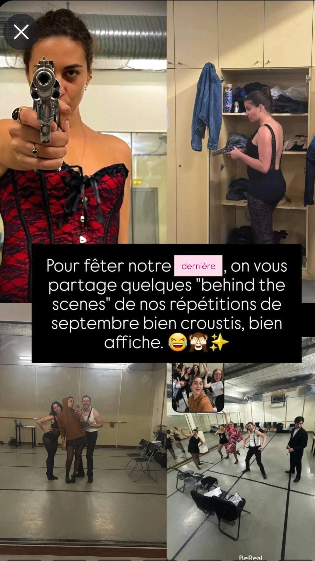 ❤️🔥👯♂️🌹 Pour fêter avec vous la dernière ce soir de notre comédie musicale "Jazz Mortel", inspirée de l'œuvre "Chicago", à @_theatrealeph, nous vous offrons notre meilleur bêtisier des répétitions de septembre ! 🤭🫣🤡
🎟 Billetterie en bio ⬆️ (il reste des places pour ce soir, après c'est fini !)
#sing #acting #comediemusicale #dance #broadway #artistes #theatre #danse #broadway #chant #artists