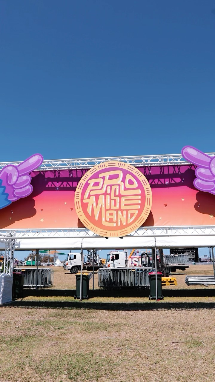 Promiseland round 3! After months of behind the scenes work, our team spent last week on-site delivering an all-new decor overlay for @promiselandaus 2024. Starting with a fully branded main entry statement featuring layered elements, VIP archways adorned with colourful tubes, topped with signage and greenery and dressed the merchandise tent to compliment the entry. Our team also provided the furniture and decor overlay for the new VVIP terrace featuring large gold Promiseland letters, lots of greenery and 3 metre tall entry totems. We also delivered the VIP area overlay including our Margaritas Only Bar for @diageo. Last by not least, we also delivered two artist communal areas under sweeping tipi structures and decor for all headliner greenrooms 🌟🎷🕺