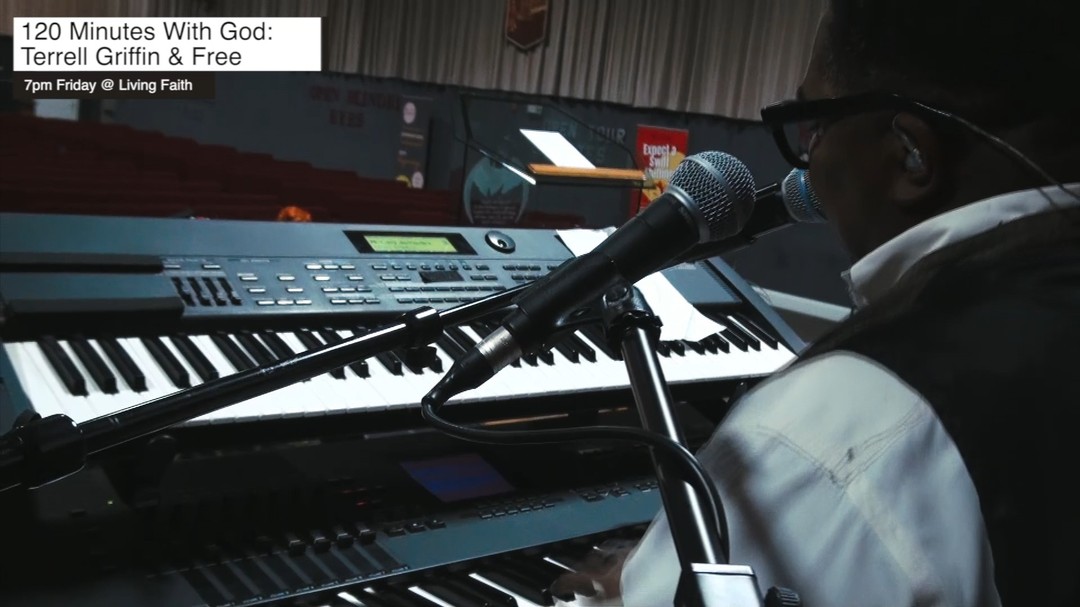 THIS FRIDAY NIGHT 7PM @ Living Faith Christian Center, join Minister Terrell Griffin for 120 Minutes With God feat. Taylor Lorelle! FREE TO EVERYONE!
This will be a worship night full of praise, healing, deliverance, and peace in His Presence! See you there!! 💯💯