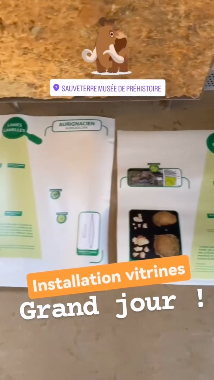 🪨🔦 Installation de la nouvelle présentation de la séquence « Territoire » à Sauveterre Musée de préhistoire @sauveterremp1923
Avec @lafabriquetoimeme nous avons remis en forme les 6 vitrines en collaboration avec le conservateur et la directrice du musée : des mises en lumière, une chronologie et des textes accessibles 🤓 #museographie #scenographie #prehistoire