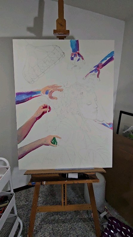 Far from done, "Visualization" is taking on a life of its own and I'm not sure where it's going!! Stay tuned.
#monsteraplant #visualization #newseries #newartworks #wipart #artinprogress #artinspiration #flowerpainting #paintinginprogress #brainart #anatomyart #laineswansonart #thoughtfulart #figureart #femaleswhopaint #artdream #drawingsofinstagram #largeart #imanartist #professionalartist #joyfulart #femart #walldecor #fyp #dreamyart #therapy #artislife