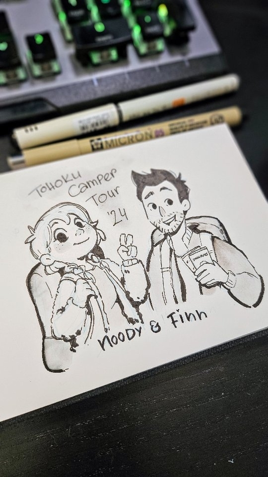Inktober is upon us! 🖋🎨
This year I am finally going to join again! I will be going on a three week long trip through Tohoku (Northern Honshu, the main island of Japan) beginning October 17th and I will be drawing little scenes of our trip and combining it with helpful little facts.
It's also our first time driving a car in Japan and also camping there, so there's lots of new stuff that we will be going to learn and I want to take you with us with these little inked drawings.
I hope you'll enjoy it!
#inktober #inktober2024 #traveljapan #humanart #japan #traditionalart