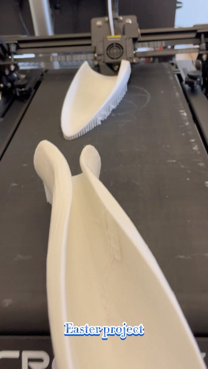 3D print enormous Easter ears for Haruki's school project! 🐇🌟 From spool to school, let's see what these will become! #EasterCrafting #3DPrintedFun #SchoolProjectSurprise #harukiroboticslab #cr30 #creality