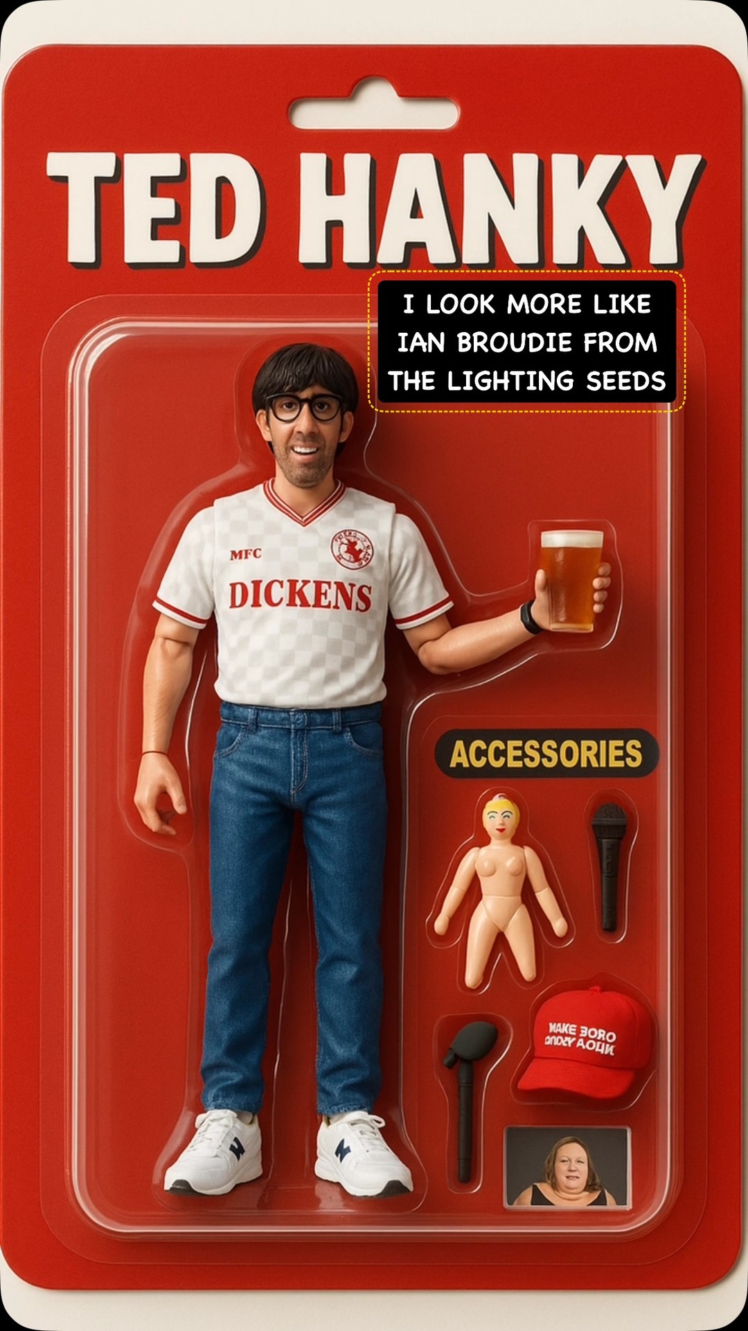 I look more like Ian Broudie from The Lightning Seeds than me …. #lightningseeds #pureandsimple #actionfigure @ianbroudiee @lightningseedsofficial