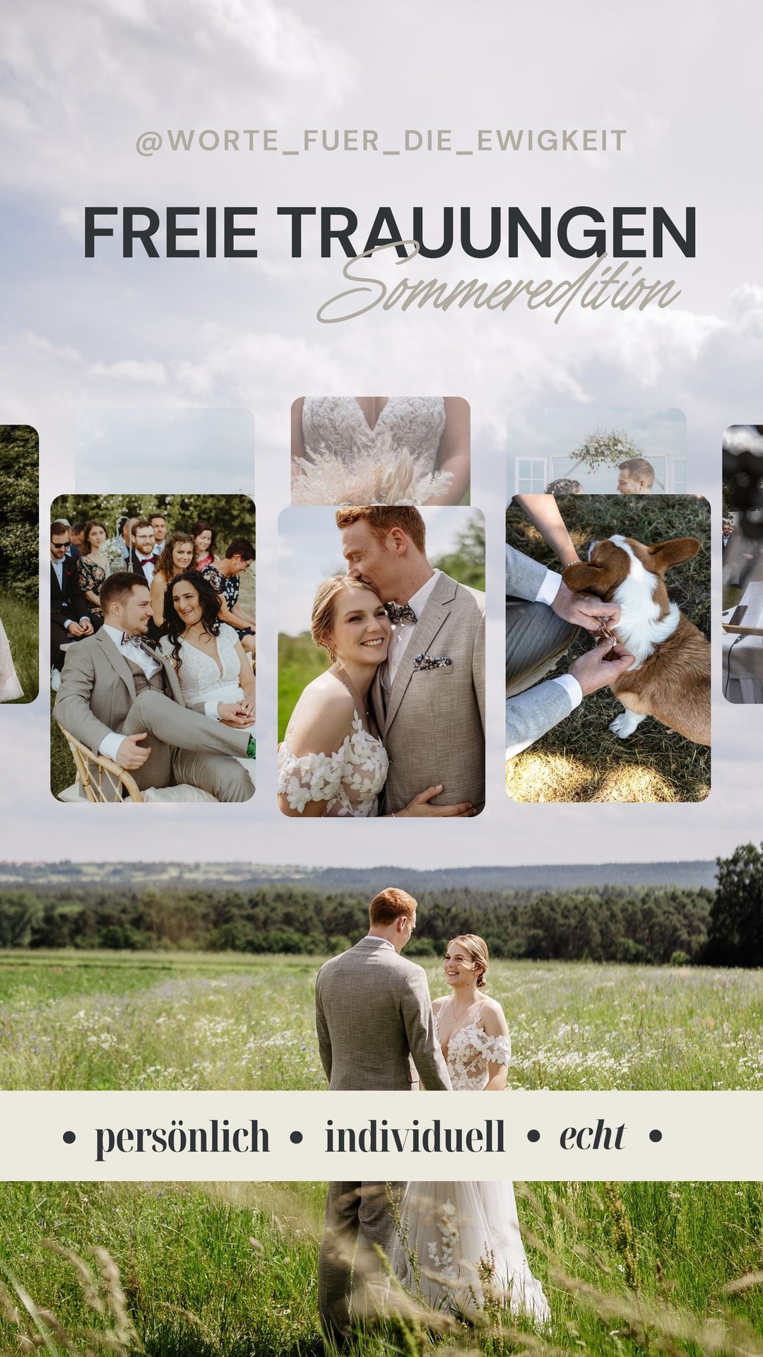 🎥 Die schönsten Augenblicke sind die, die wir teilen!
Jede Trauung ist einzigartig, voller Gefühle und unvergesslicher Momente, die das Herz berühren. Diese Emotionen - echte Liebe - mit euch zu teilen, ist das, was unsere Arbeit so besonders macht. In diesem Reel möchten wir dir Einblicke geben, wie eine Freie Trauung im Sommer gestaltet werden kann. Locker, leicht, fröhlich oder eher konventionell - alles ist möglich.
👉 Möchtet ihr Teil dieser magischen Momente sein? Für 2025 haben wir noch freie Termine!
Photos: @liesabaier.fotografie, @veronikaeschweiger, @annkatrin_braun_photo
Music: Royalty Free Music (Soft Piano Music)
FREIE TRAUUNG
GEFÜHLVOLL HEIRATEN
HEIRATEN IN DER NATUR
TRAUREDNER
FREIE REDEN
HEIRATEN 2025
VERLOBT
LIEBE
#Emotionen #FreieTrauung #Hochzeit2025 #freierednerin #heirateninbamberg #heirateninnuernberg #heirateninfranken #heirateninbayern #heirateninwuerzburg #heirateninfuerth #weinbergliebe #liebe #verlobt