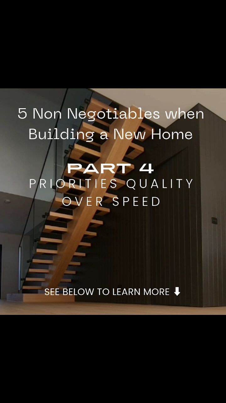 PART 4. Prioritize Quality over Speed.
Having to wait a few extra months to get the 'A' team you need for your home is worth it.
Choosing Builders and designers simply because they are available is a potential mistake waiting to happen.
If your preferred builder and designer have a waiting list, then this has to be a big green flag and positive sign.
Call us now to book in your free Budget analysis. 1300 243 912 or email alex@martonbuilders.com.au
#building #builderstips #buildingadvice #nonnegotiables #melbourne